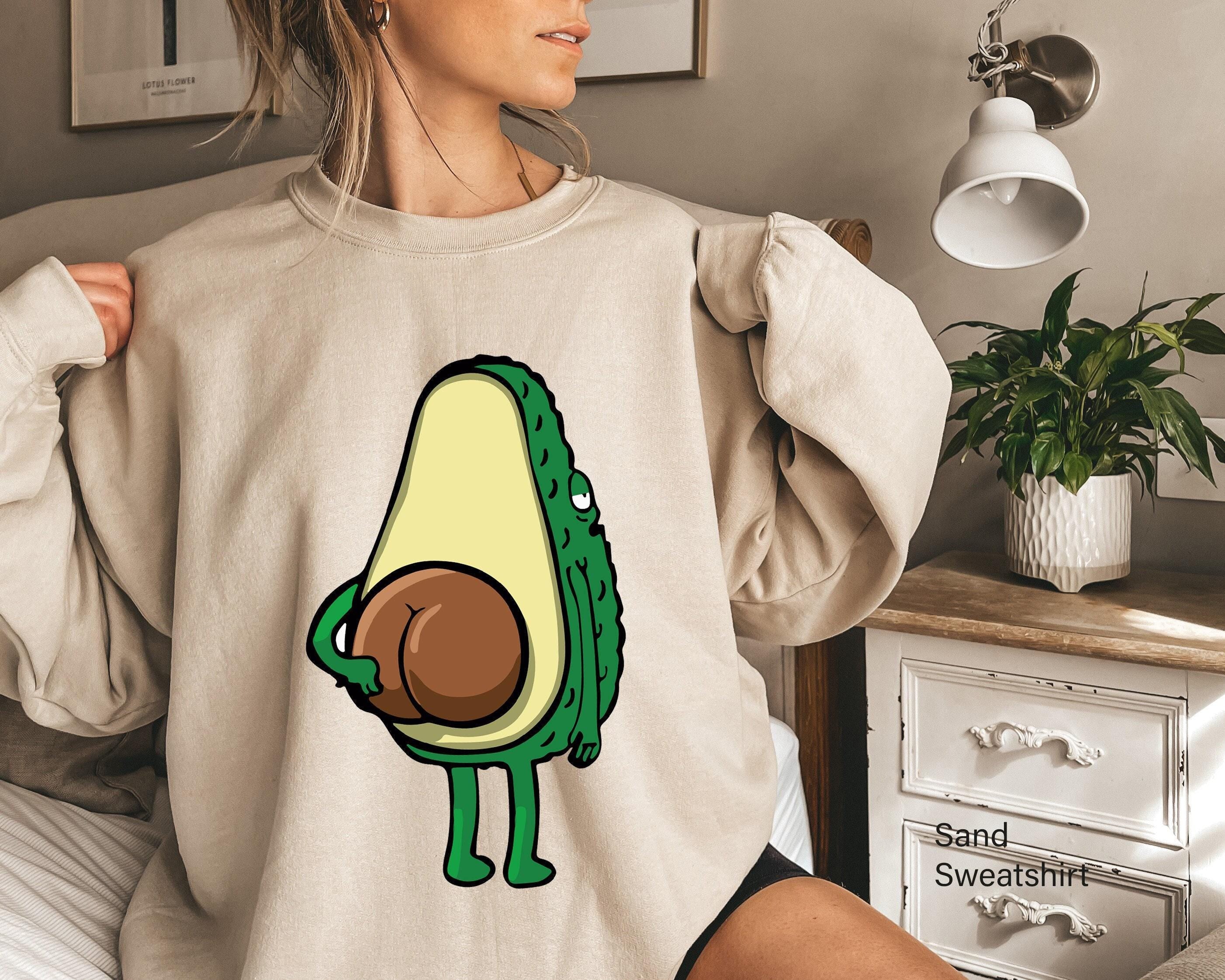 Funny Avocado Sweathirt, Avocado Butt Shirts, Vegetarian Shirt, Vegan Shirt, Avocados Gifts For Women, Hilarious Gifts F