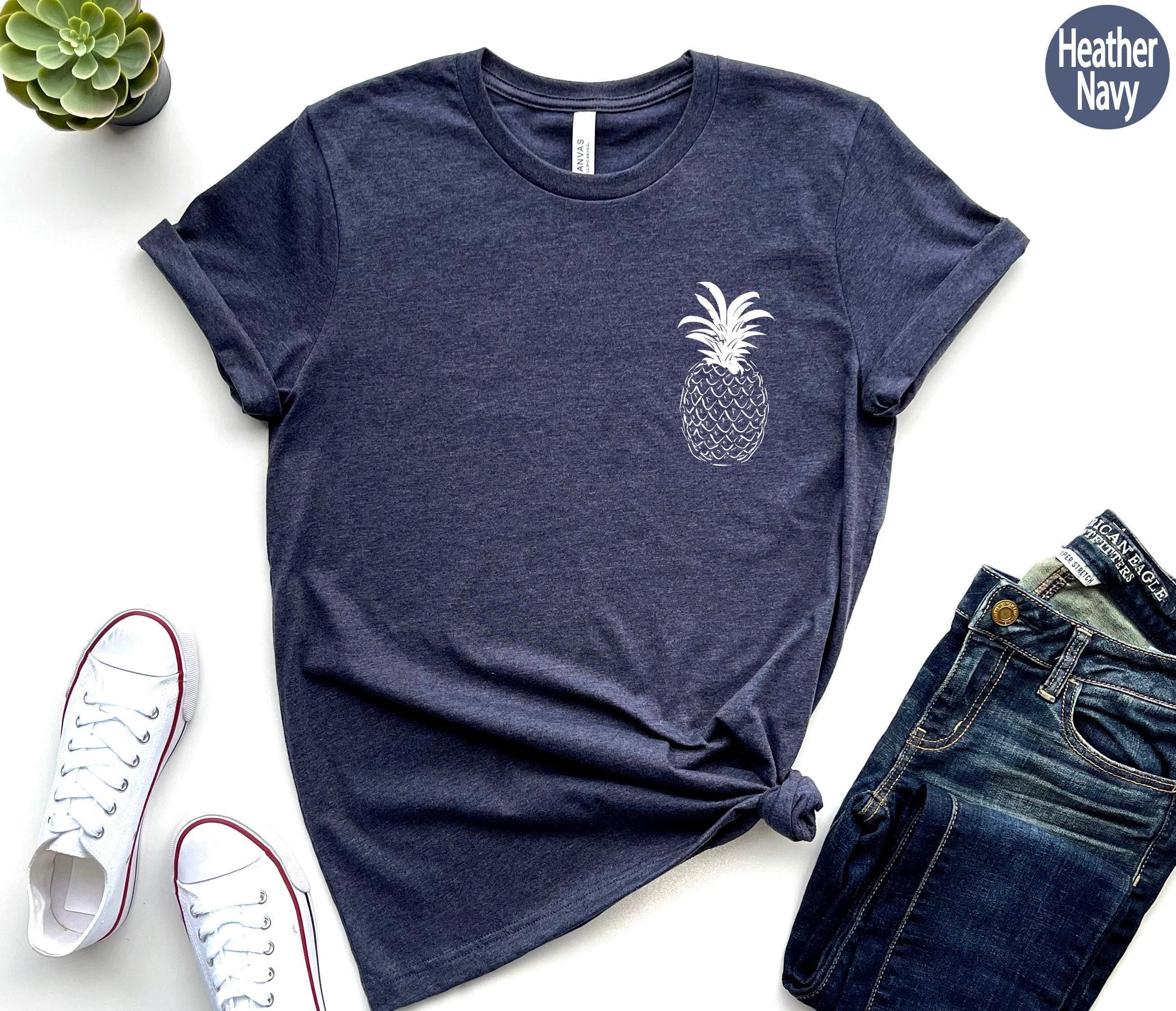 Minimalist Pineapple Sweatshirt | Pocket Fruit Shirt, Gift For Plant Lover, Trendy Hoodie, Summer Vibes, Foodie T Shirt,