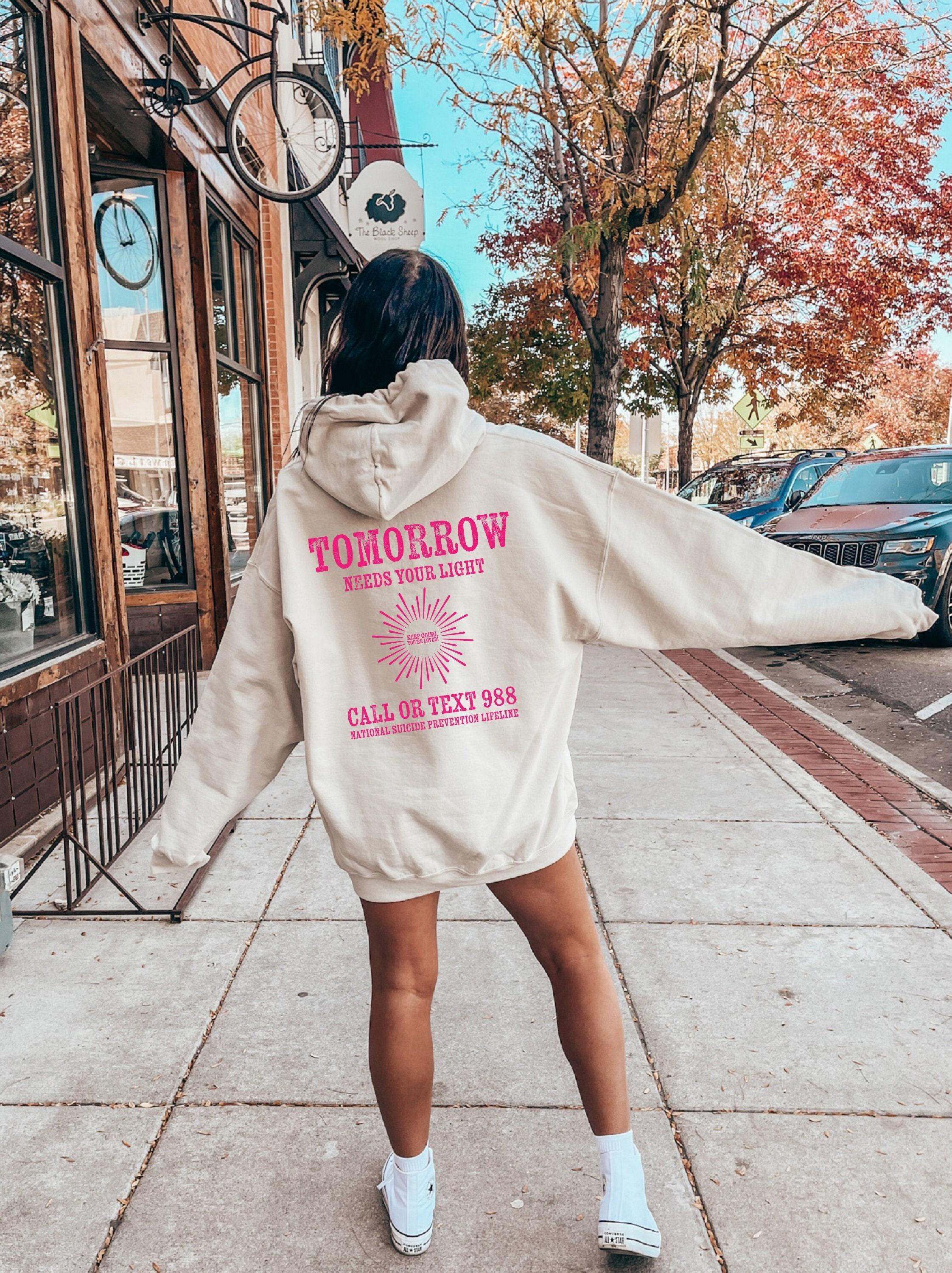 Tomorrow Needs Your Lights Hoodie | Women Mental Health Sweatshirt, Animal Lover Gifts, Giraffe Lover Gifts, Giraffe Gift, Cute Shirt
