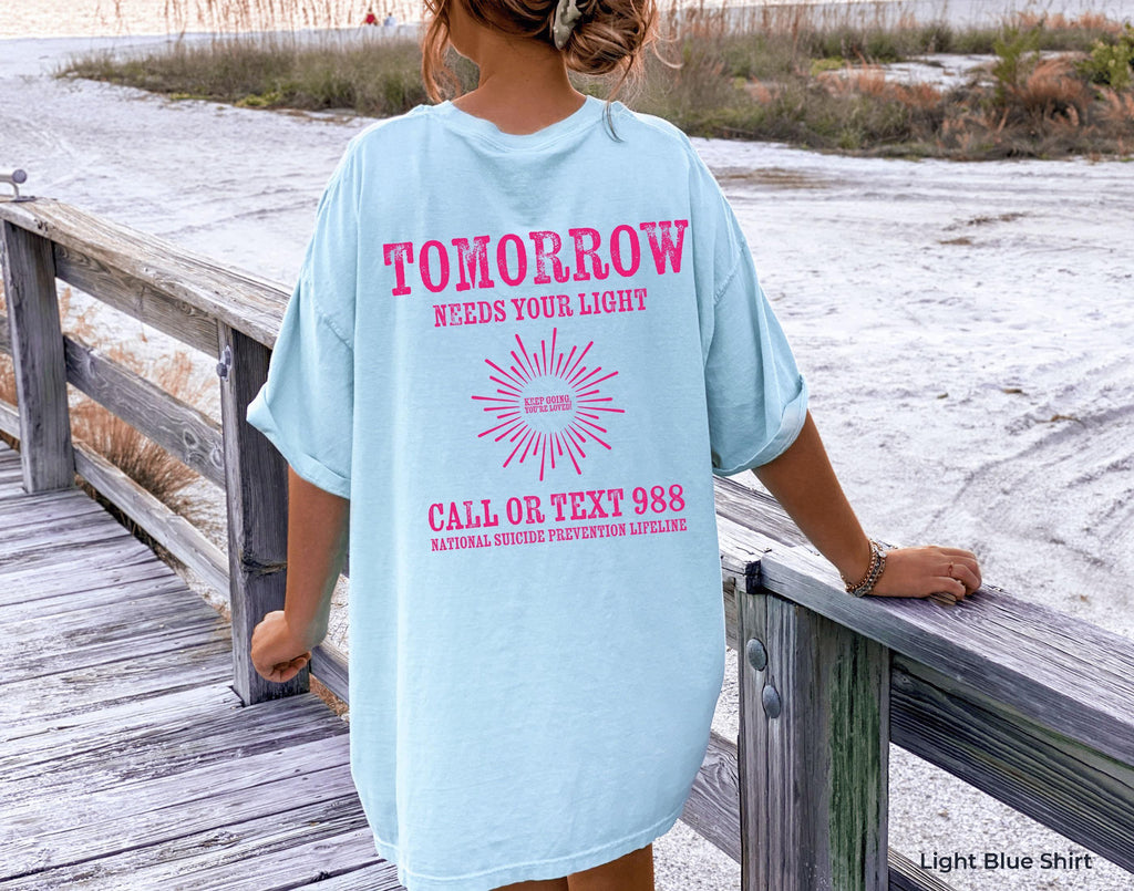 Tomorrow Needs Your Lights Hoodie | Women Mental Health Sweatshirt, Animal Lover Gifts, Giraffe Lover Gifts, Giraffe Gift, Cute Shirt