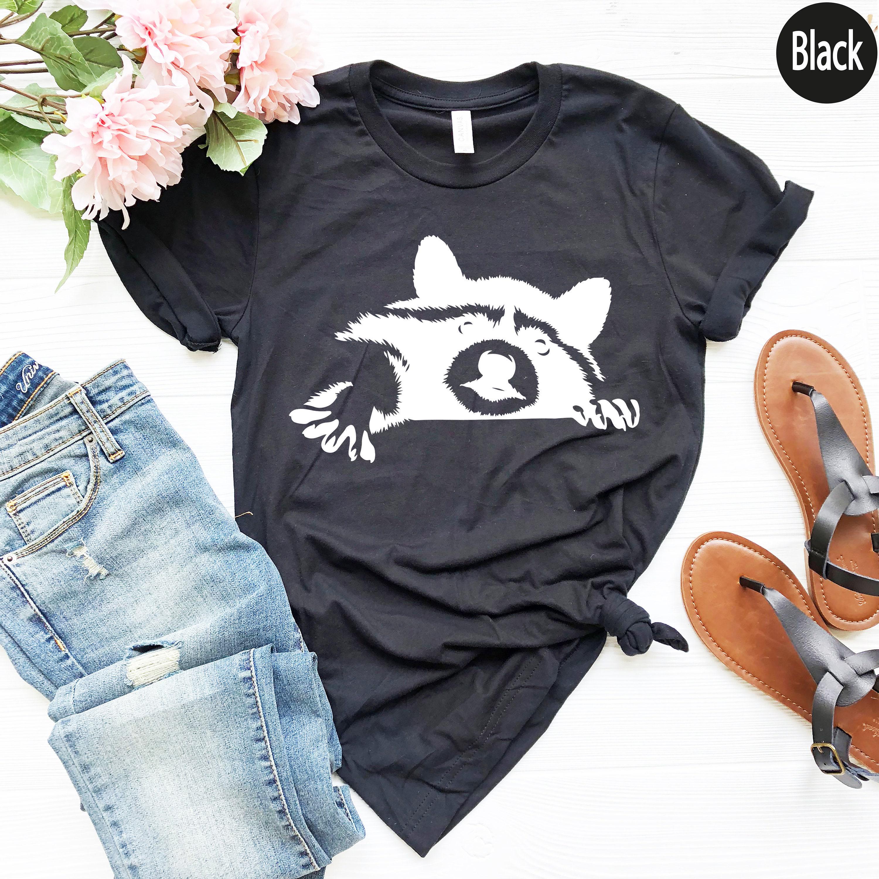Cute Raccoon Sweatshirt, Animals Lover Shirt, Raccoon Gift, Funny Animals Shirt, Raccoon Graphic Tee, Cute Gift For Wome