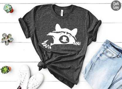 Cute Raccoon Sweatshirt, Animals Lover Shirt, Raccoon Gift, Funny Animals Shirt, Raccoon Graphic Tee, Cute Gift For Women,Raccoon Tee