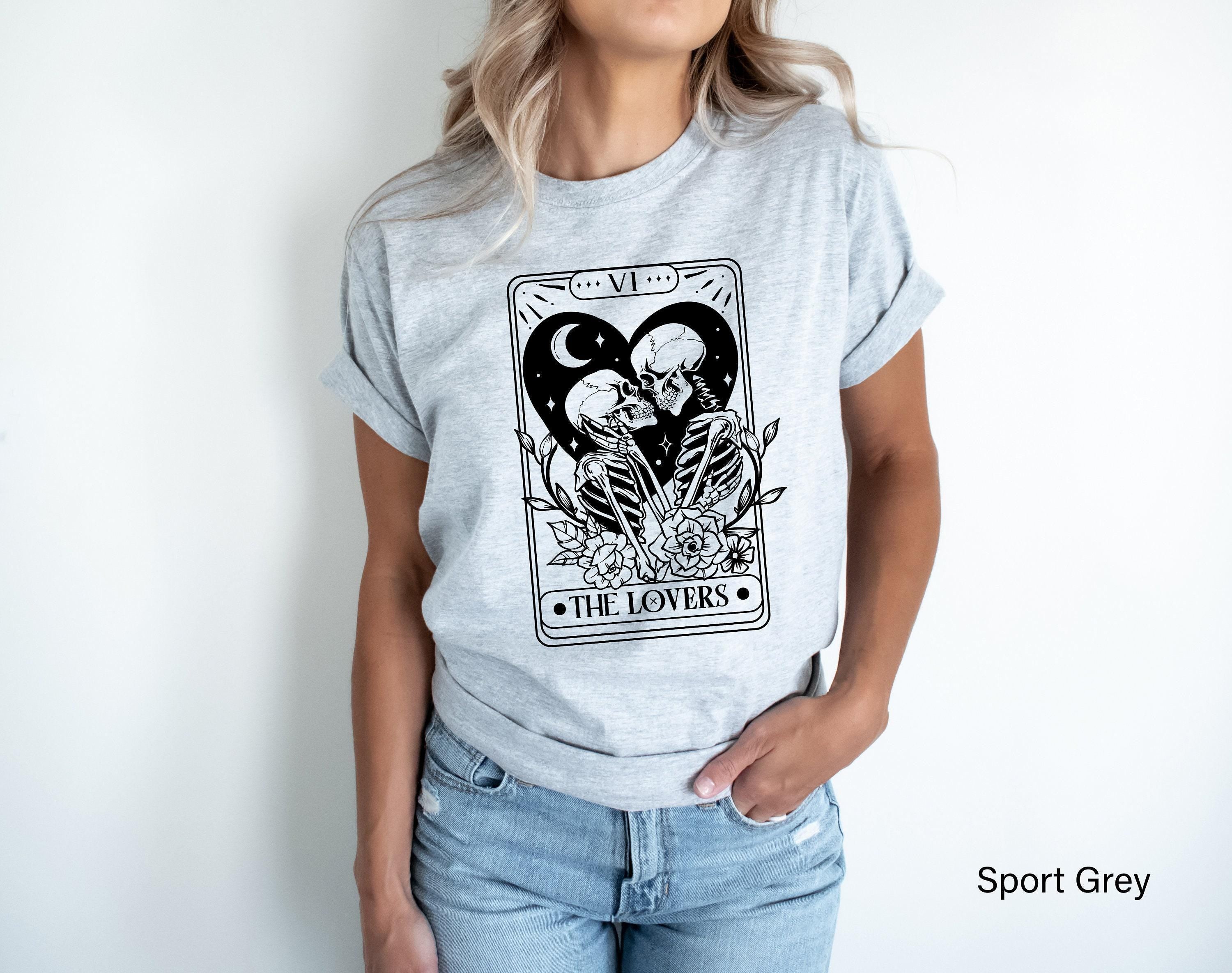 Loving Story Shirts, Women's Skeleton Sweatshirts, Girl's Aesthetic Hoodie, Indie Shirt, Grunge Tshirts, Witchy Gifts For New Fiancee