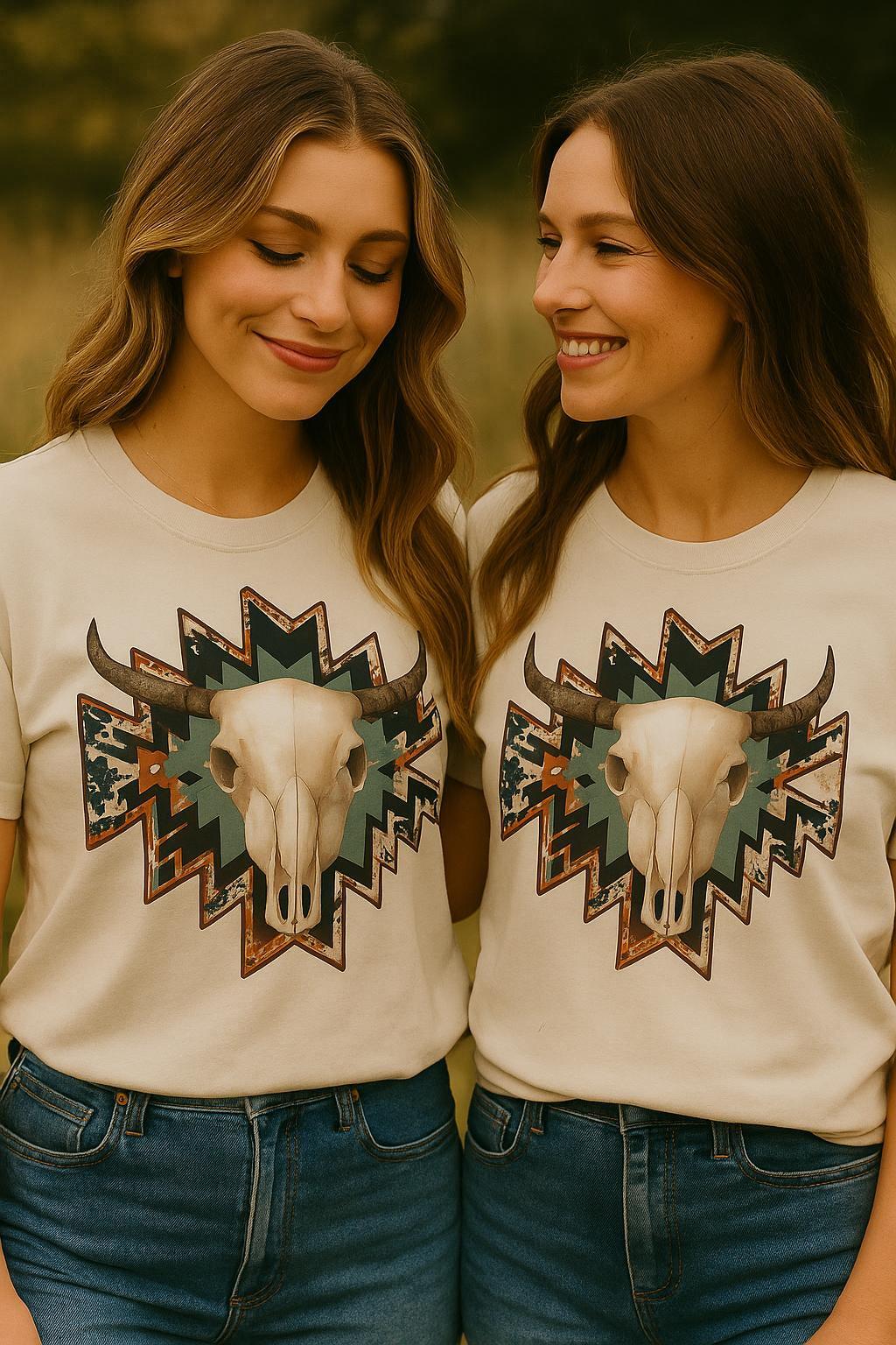 Boho Floral Bull Skull Sweatshirt, Western Cowgirl Hoodie, Country Rodeo Tops