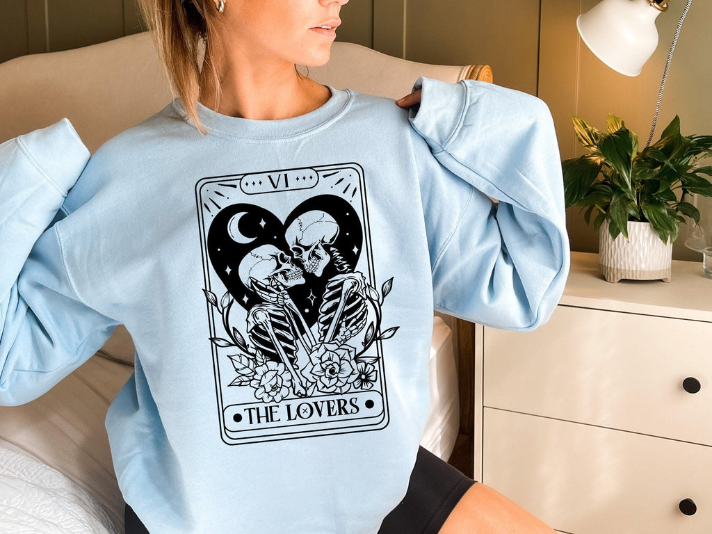 Loving Story Shirts, Women's Skeleton Sweatshirts, Girl's Aesthetic Hoodie, Indie Shirt, Grunge Tshirts, Witchy Gifts For New Fiancee
