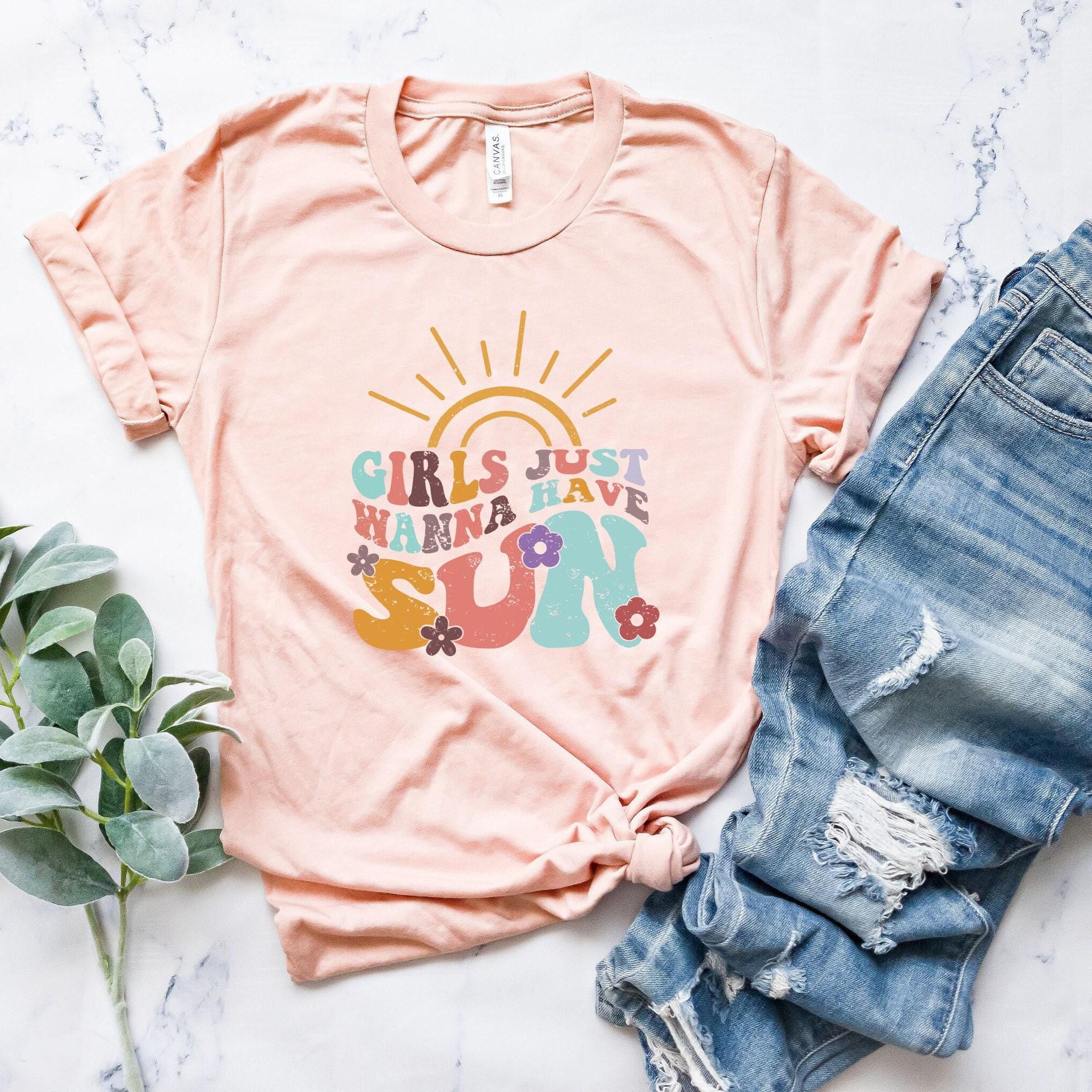 Girls Just Wanna Have Sun Shirt, Funny Summer Shirt, Girlfriends Tshirt, Sisters Tee, Summer Lover Shirt, Matching Girls