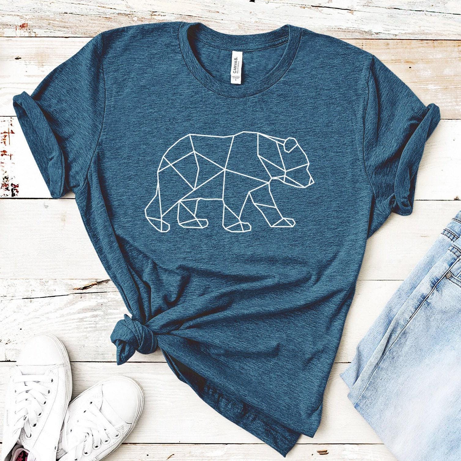 Bear Shirt, Line Art Shirt, Grizzly Bear Shirt, Animals Lover Shirt, Mama Bear Shirt, Gifts For Women, Mama Shirt, Mom B