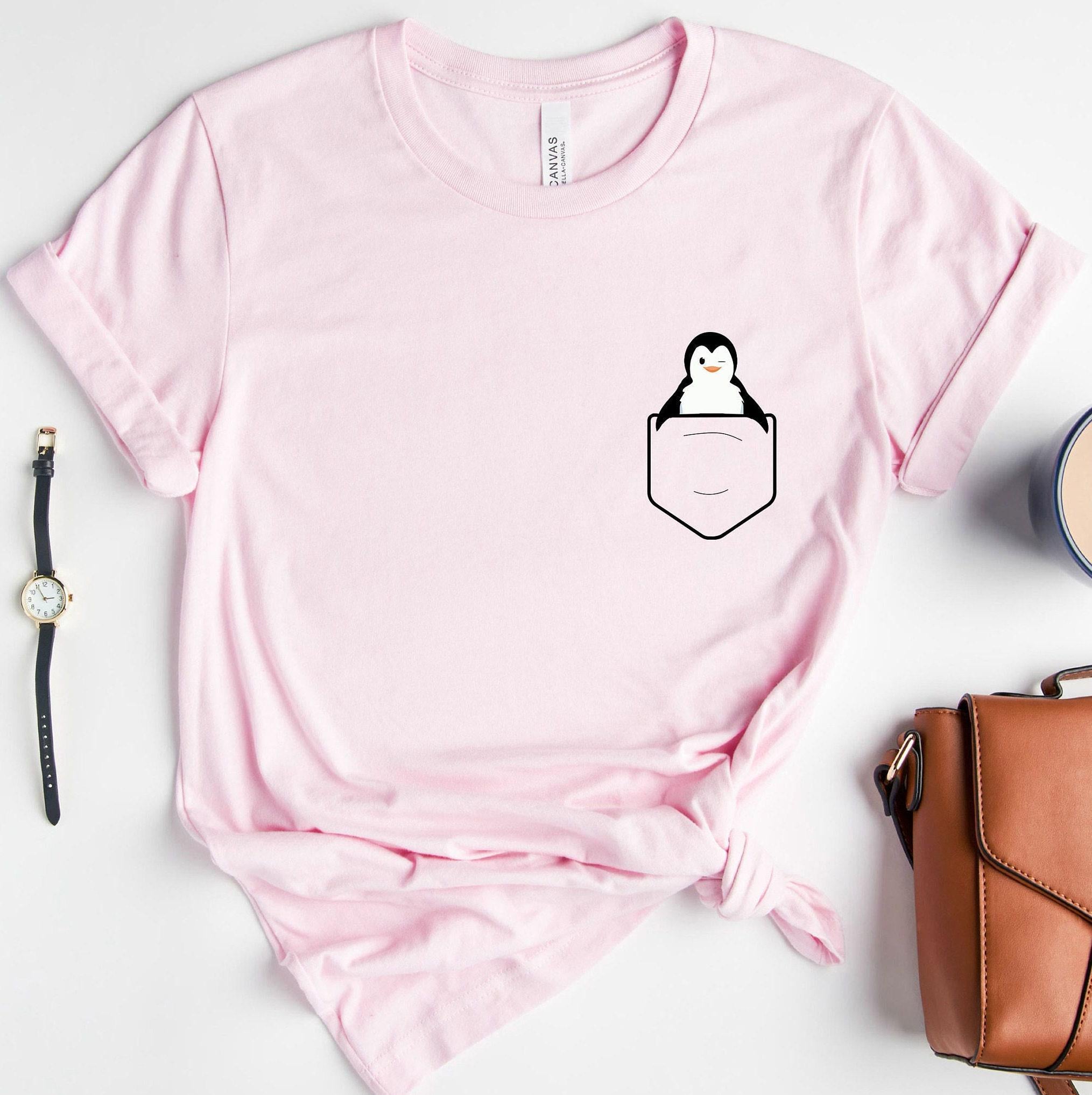 Penguin Pocket Shirt, Pocket Penguin Shirt, Cute Penguin Sweatshirt, Penguin Gifts For Kids, Animals Lover Gifts For Women, Funny Tee