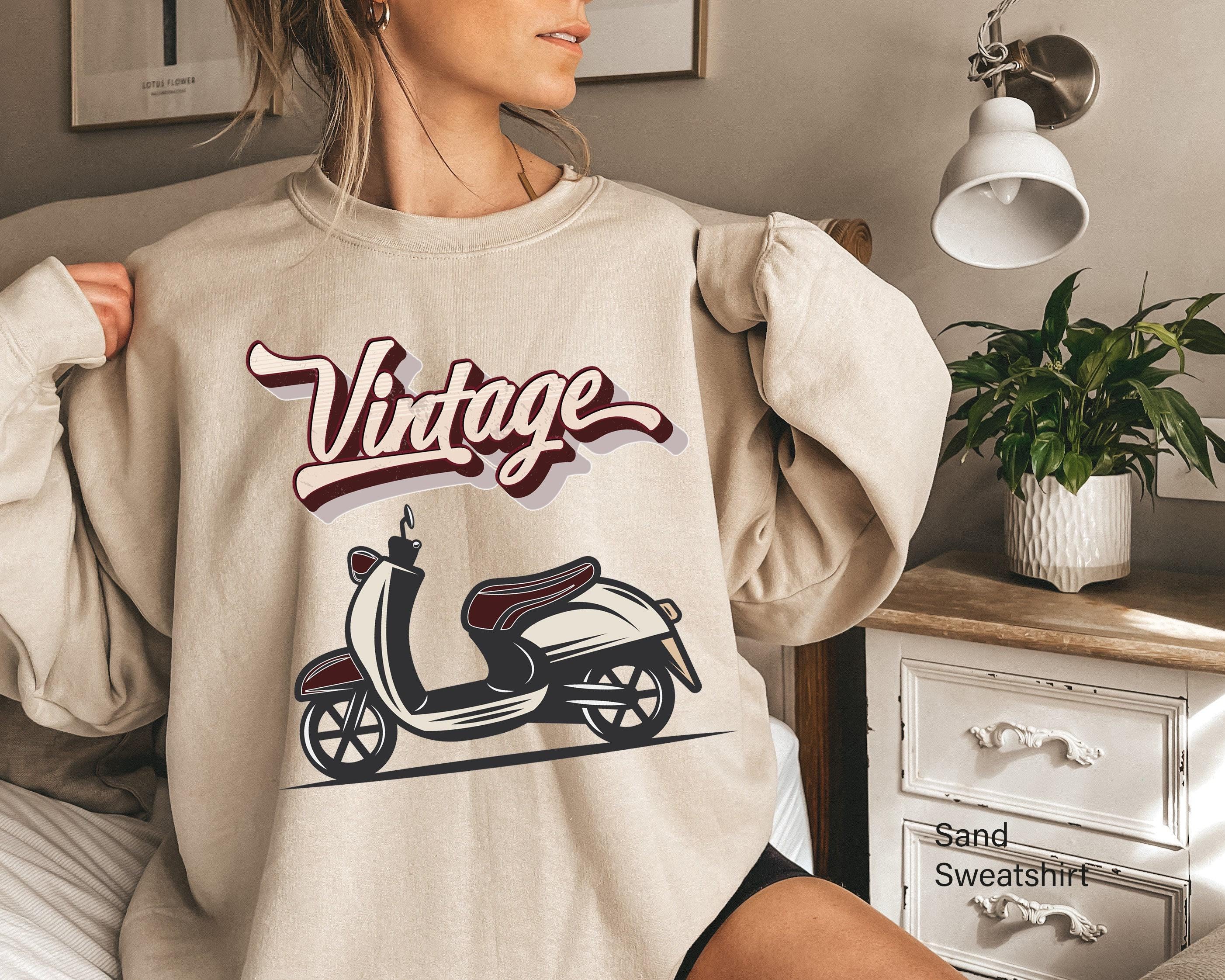 Vintage Motorcycle Shirt, Cute Vintage Sweatshirt, Retro Motorbike T-shirt, Cyclist Gifts, Trendy Biker Shirt, Valentine