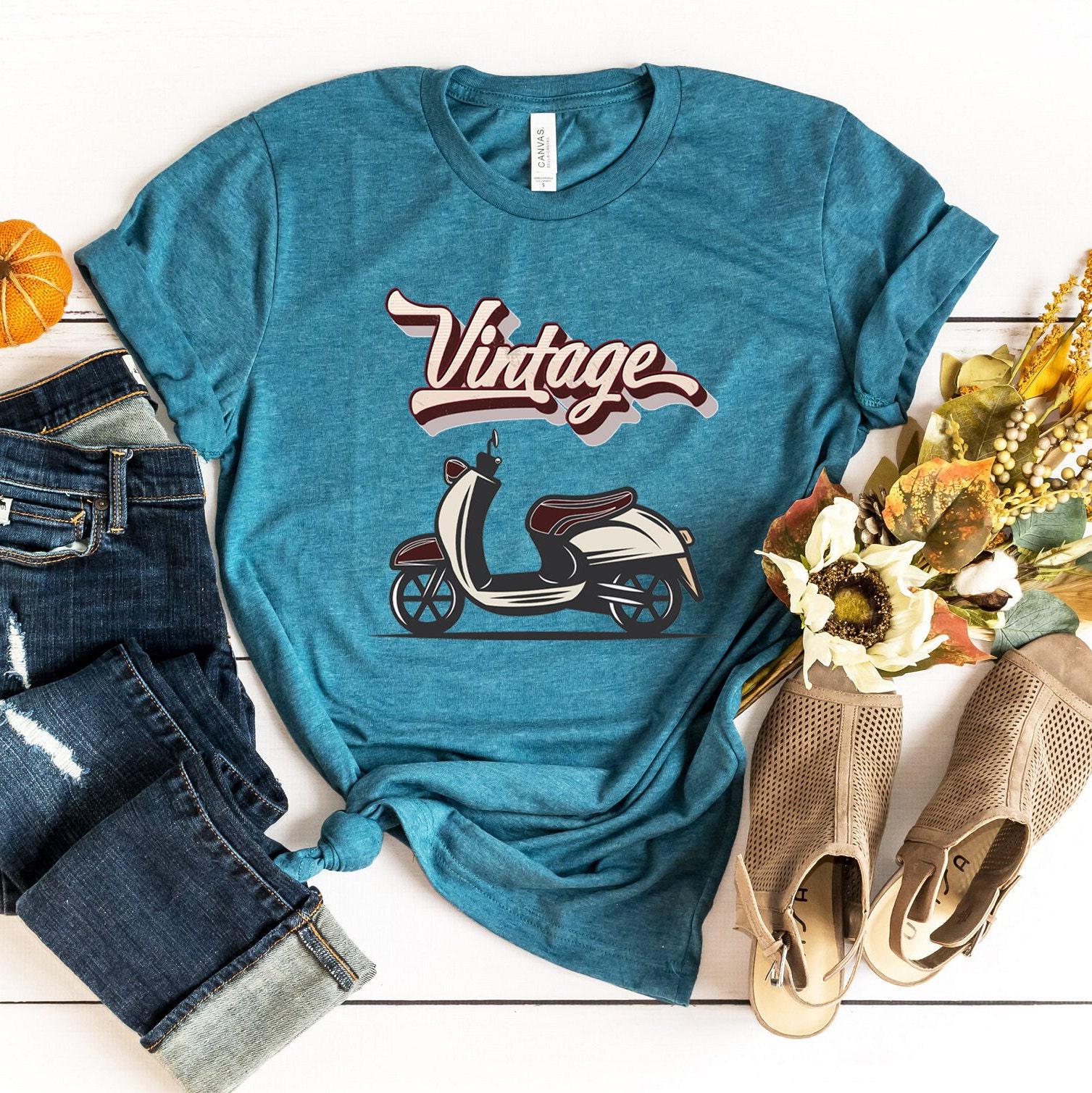 Vintage Motorcycle Shirt, Cute Vintage Sweatshirt, Retro Motorbike T-shirt, Cyclist Gifts, Trendy Biker Shirt, Valentine