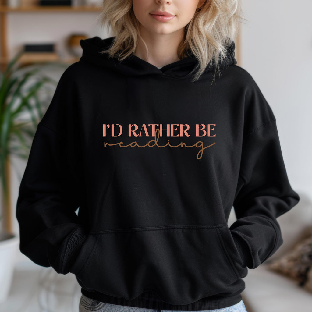 I'd Rather Be Reading T-Shirt, Aesthetic Librarian Sweatshirt For Woman, Reading Squad Hoodie, Trendy Gift For Reader, Bookworm Shirt