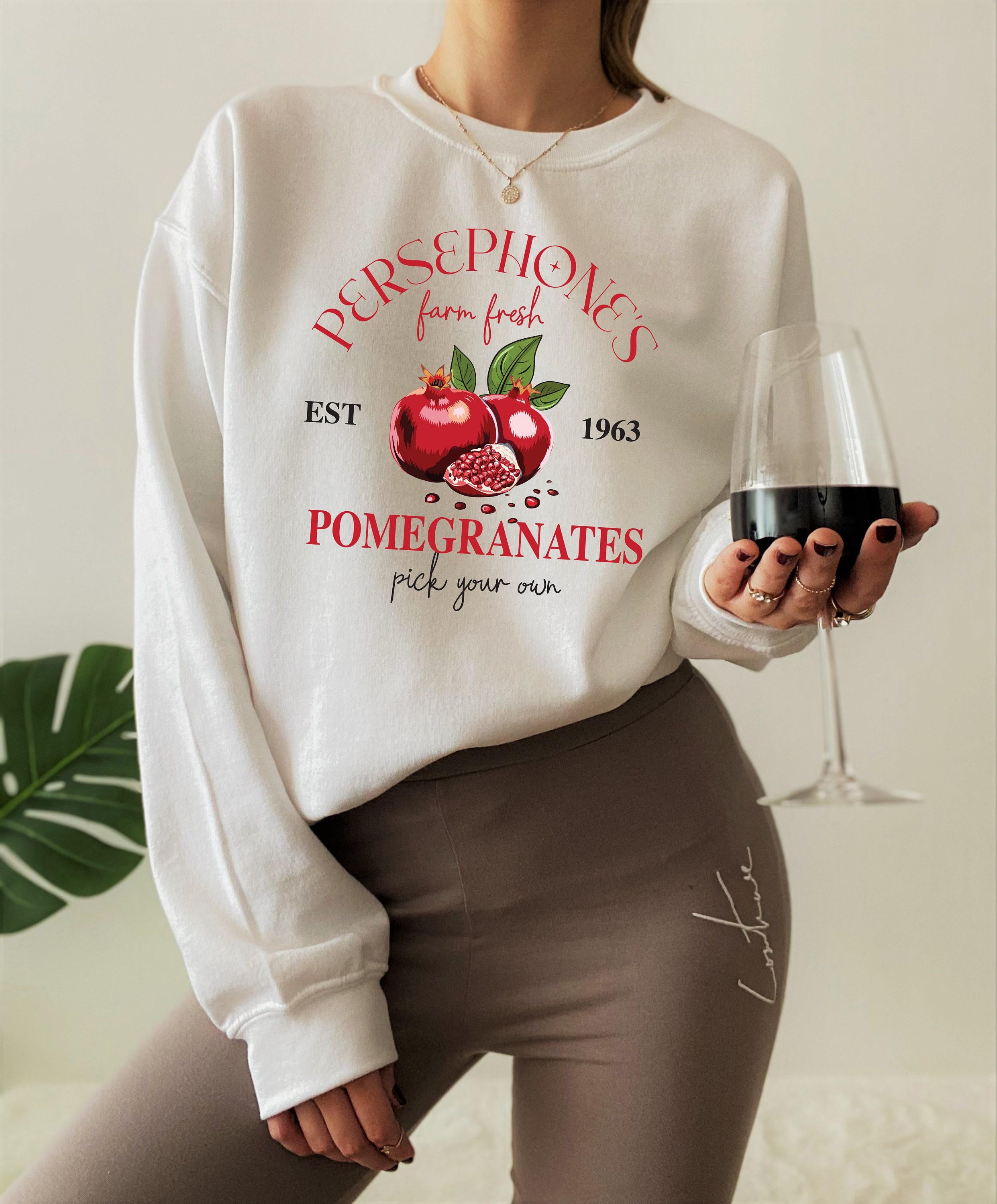 Persephone's Pomegranates Sweatshirts | Greek Mythology Hoodie For Women, Book Lover Gift, Dark Academia Shirt, Romantasy Reader Tee