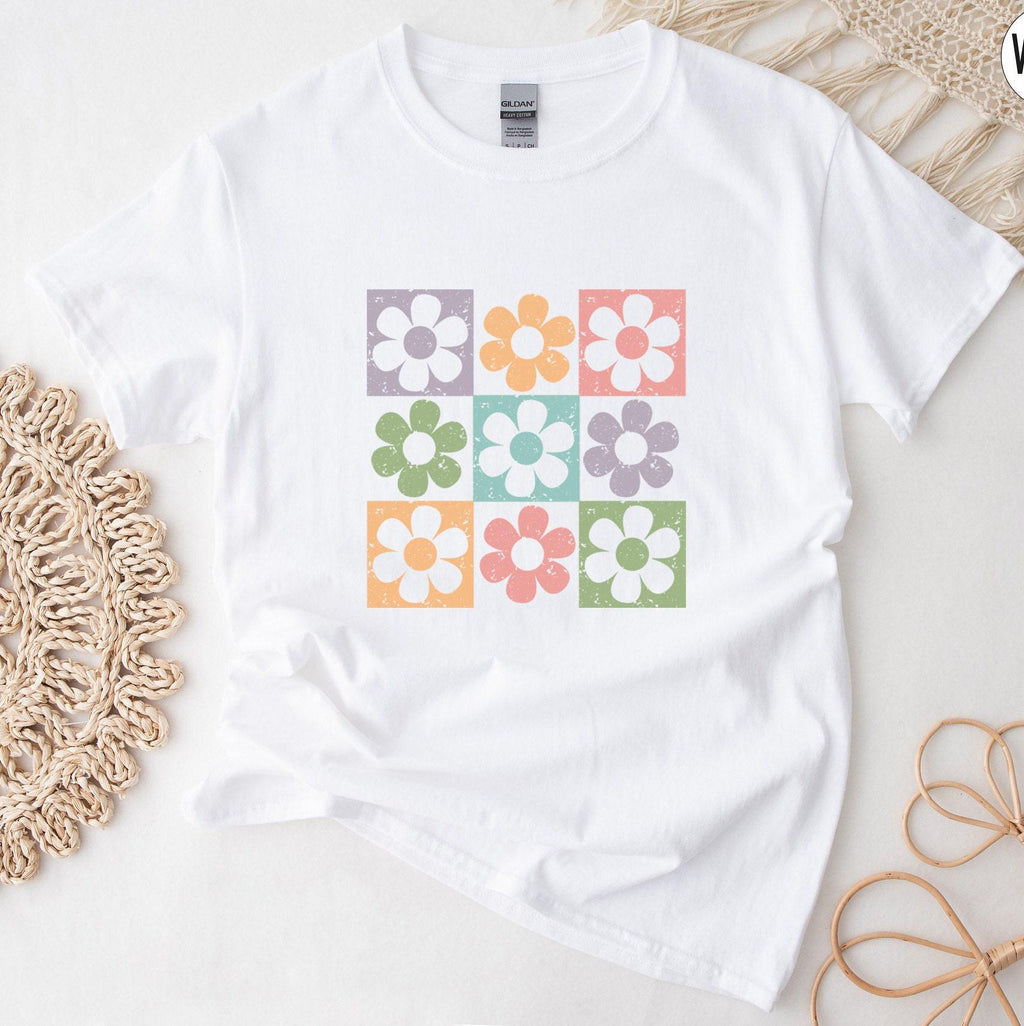 Retro Flower Shirt, Flowery Sweatshirt, Colorful Flower Shirt, Cute Flowers Hoodie, Plant Lady Shirt, Gifts For Women, Gifts For Kids