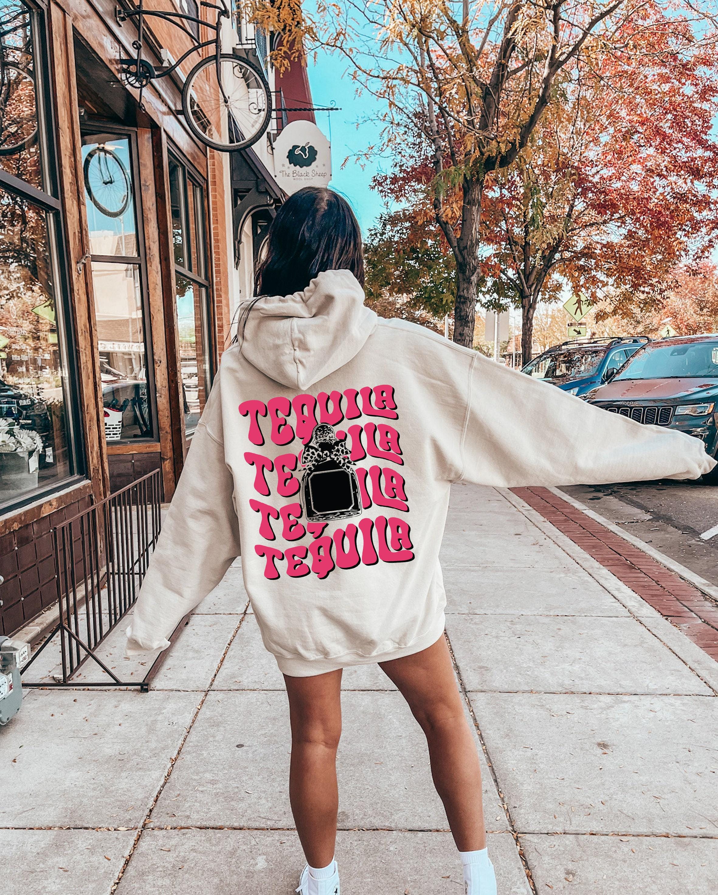 Trendy Tequila Sweatshirt, Women's Aesthetic Hangover Hoodie, College Party Shirt, Tequila Shirt, Drinking Tshirt, Cool 