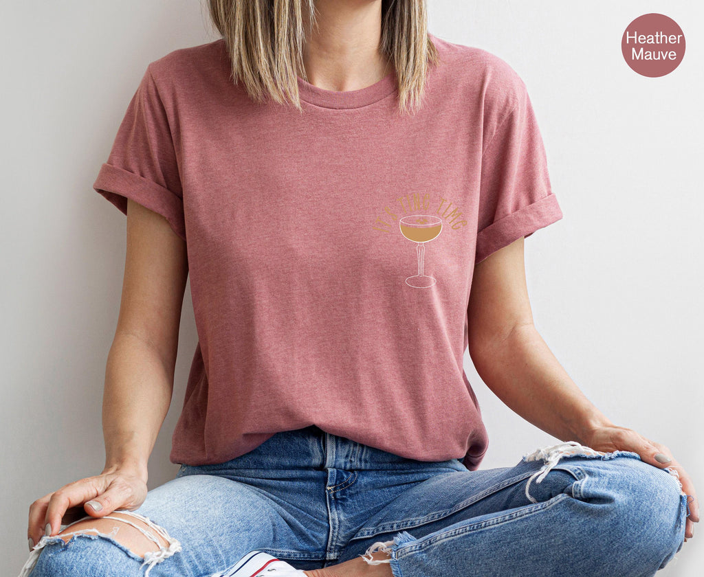 It's Tine Time Sweatshirt, Espresso Martini Sweatshirt, Cute Motivational Shirt, Trendy Cocktail Hoodie, Espresso Martini Era Shirt