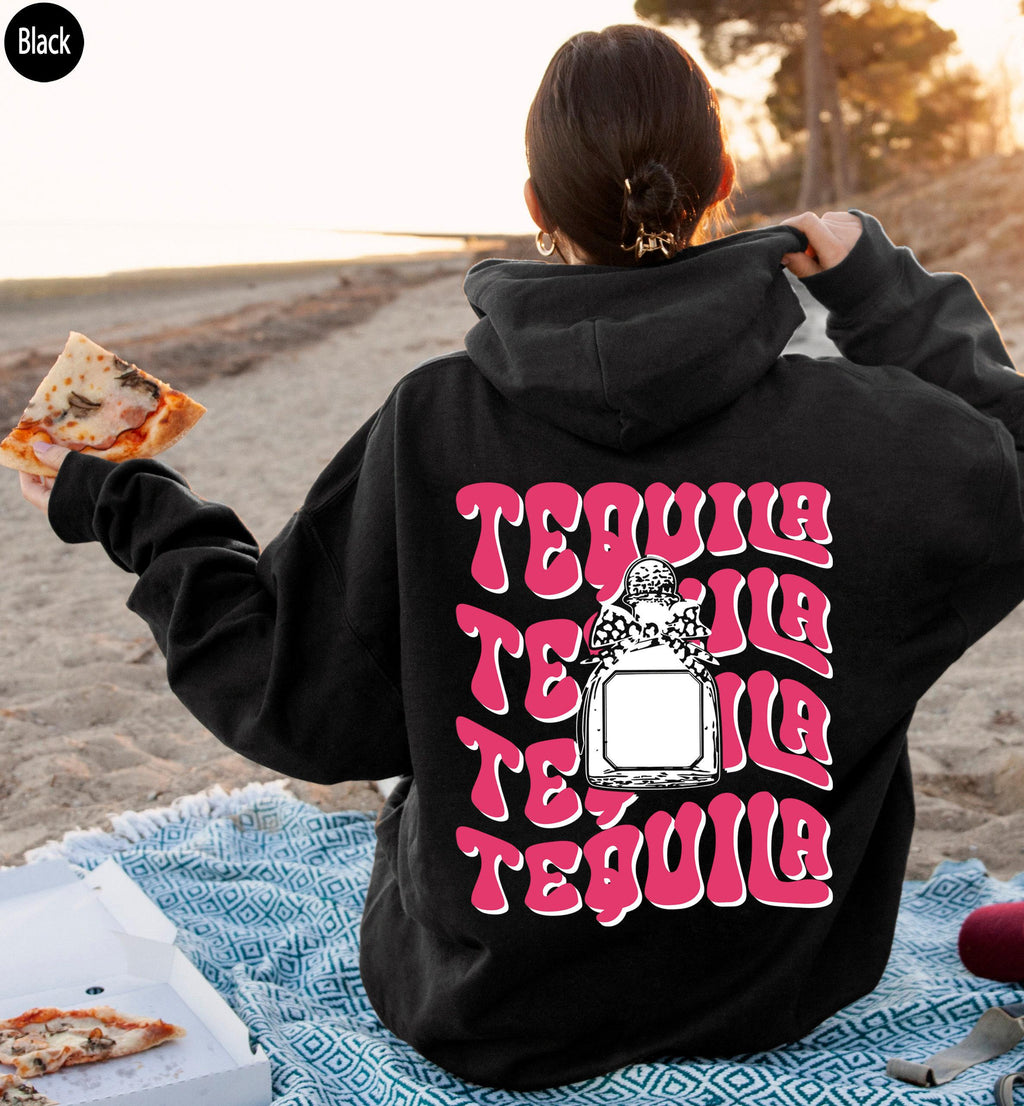 Trendy Tequila Sweatshirt, Women's Aesthetic Hangover Hoodie, College Party Shirt, Tequila Shirt, Drinking Tshirt, Cool Festival Gift
