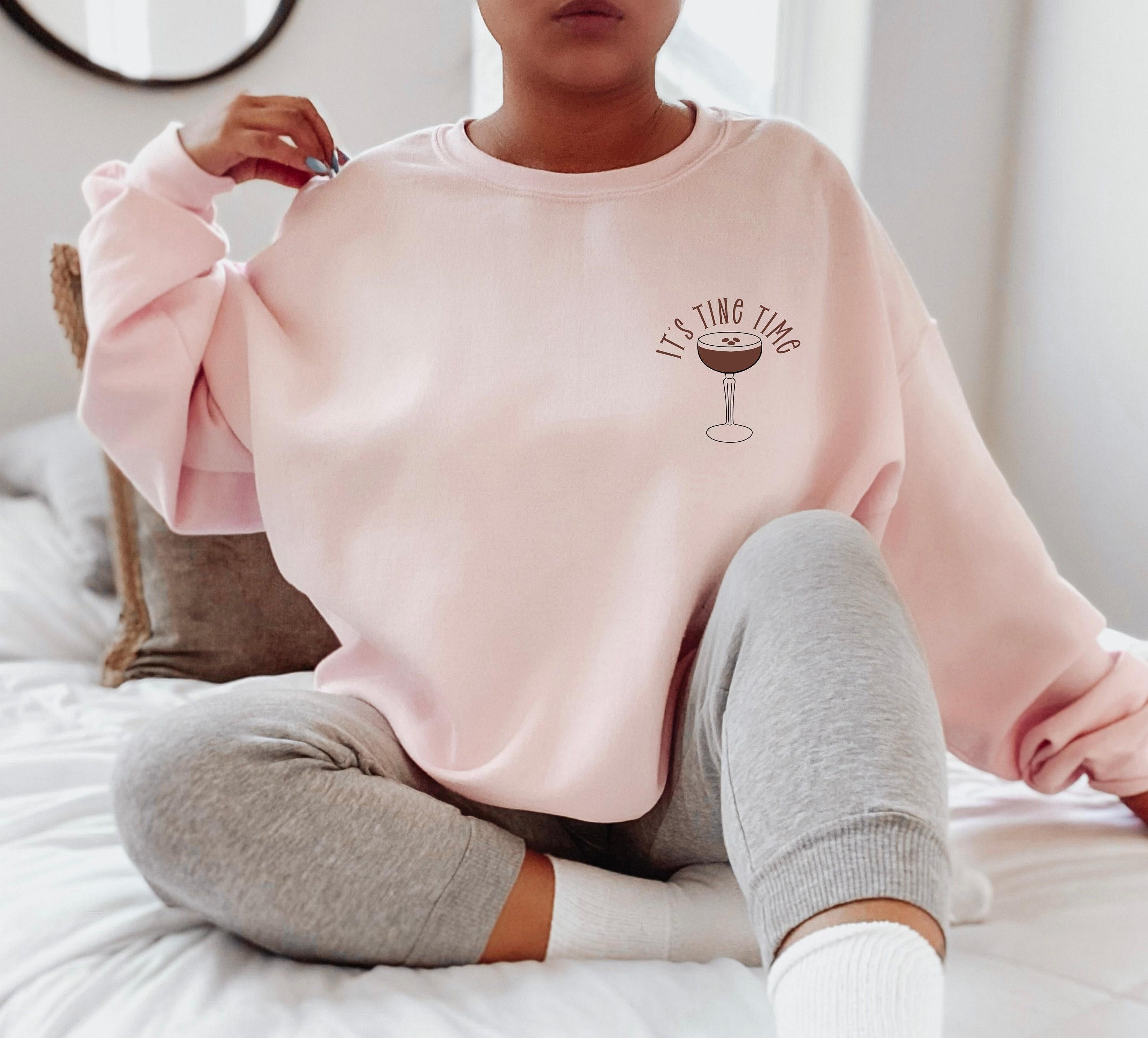 It's Tine Time Sweatshirt, Espresso Martini Sweatshirt, Cute Motivational Shirt, Trendy Cocktail Hoodie, Espresso Martini Era Shirt