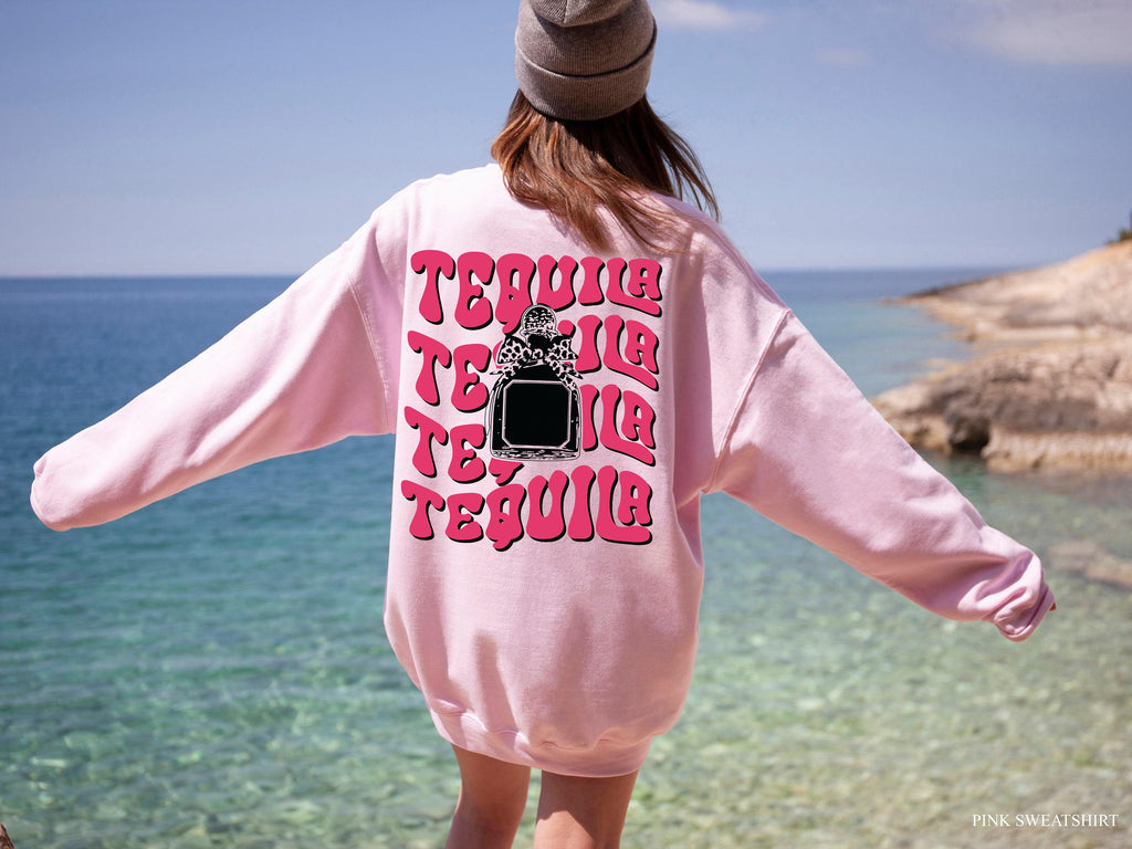 Trendy Tequila Sweatshirt, Women's Aesthetic Hangover Hoodie, College Party Shirt, Tequila Shirt, Drinking Tshirt, Cool Festival Gift