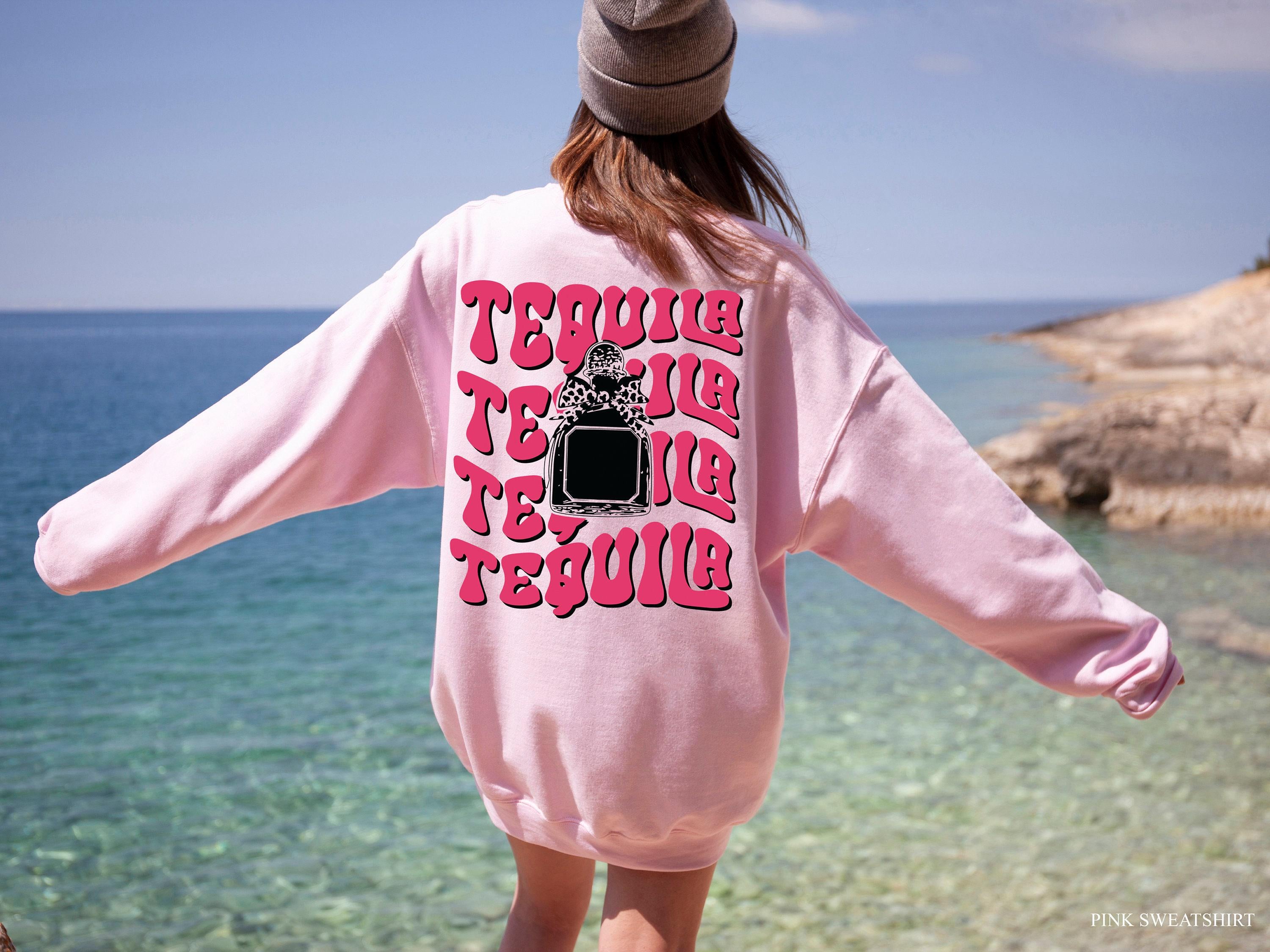 Trendy Tequila Sweatshirt, Women's Aesthetic Hangover Hoodie, College Party Shirt, Tequila Shirt, Drinking Tshirt, Cool Festival Gift