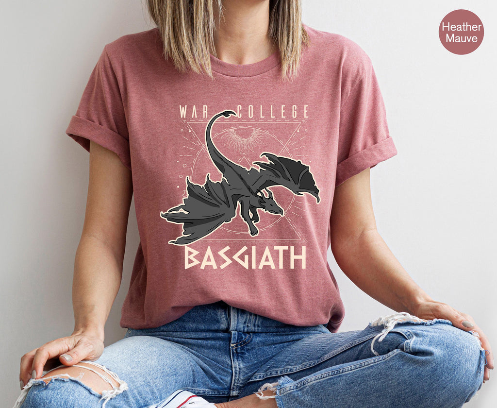 Basgiath War College Sweatshirt, Aesthetic Fourth Wing Hoodie, Dragon Rider Shirt, Gift For Fantasy Reader, Trendy Bookish Shirt