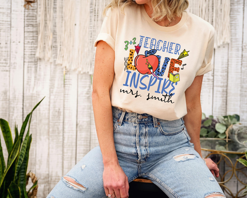Custom Teacher Love Inspire Sweatshirt, Teacher Saying Quote Hoodie For New Teacher, Teacher Motivation T-Shirt, Cute Educator Gift, E8292