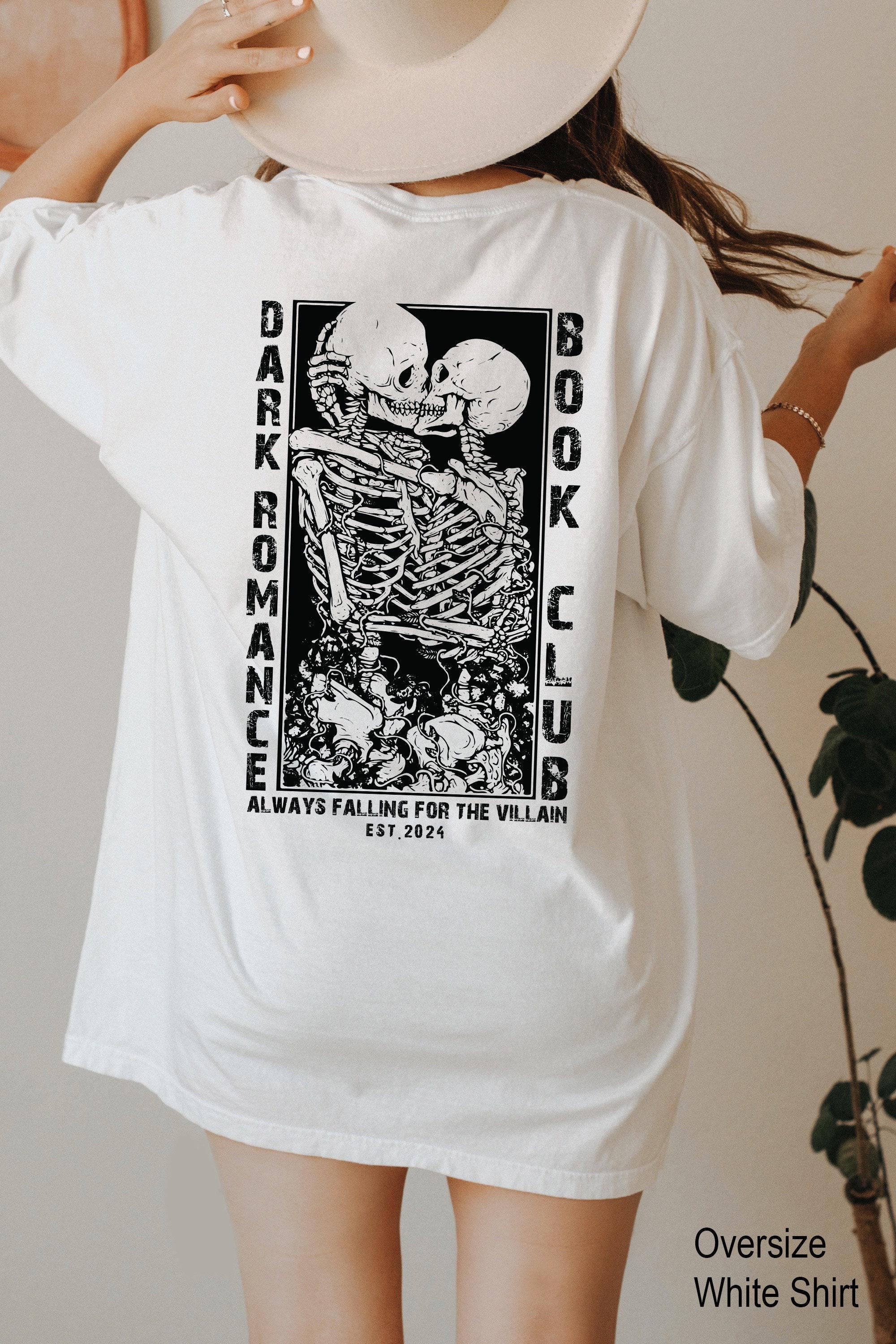 Dark Romance Book Club Sweatshirt, Skeleton Hoodie For Lover, Couple Shirts For Book Lovers, Romance Reader Sweater, Gift For Couples