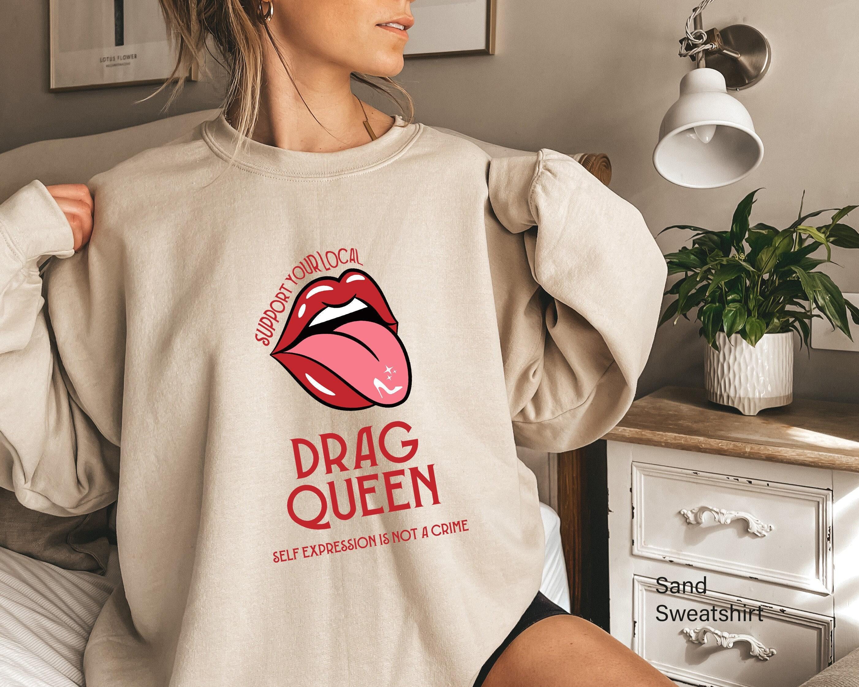 Aesthetic LGBTQ Sweatshirt, Cute Drag Queen Shirt, Support Drag Hoodie, Women's Pride Shirt, Trans Rights Shirt, LGBTQ Ally Gifts