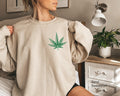 Plant Leaf Sweatshirts | 420 Gifts For Women, Weed Lover Gift, Cute Smoker Gifts, Gifts For Friends, Gifts For Girlfriend, Smoke Weed Shirt