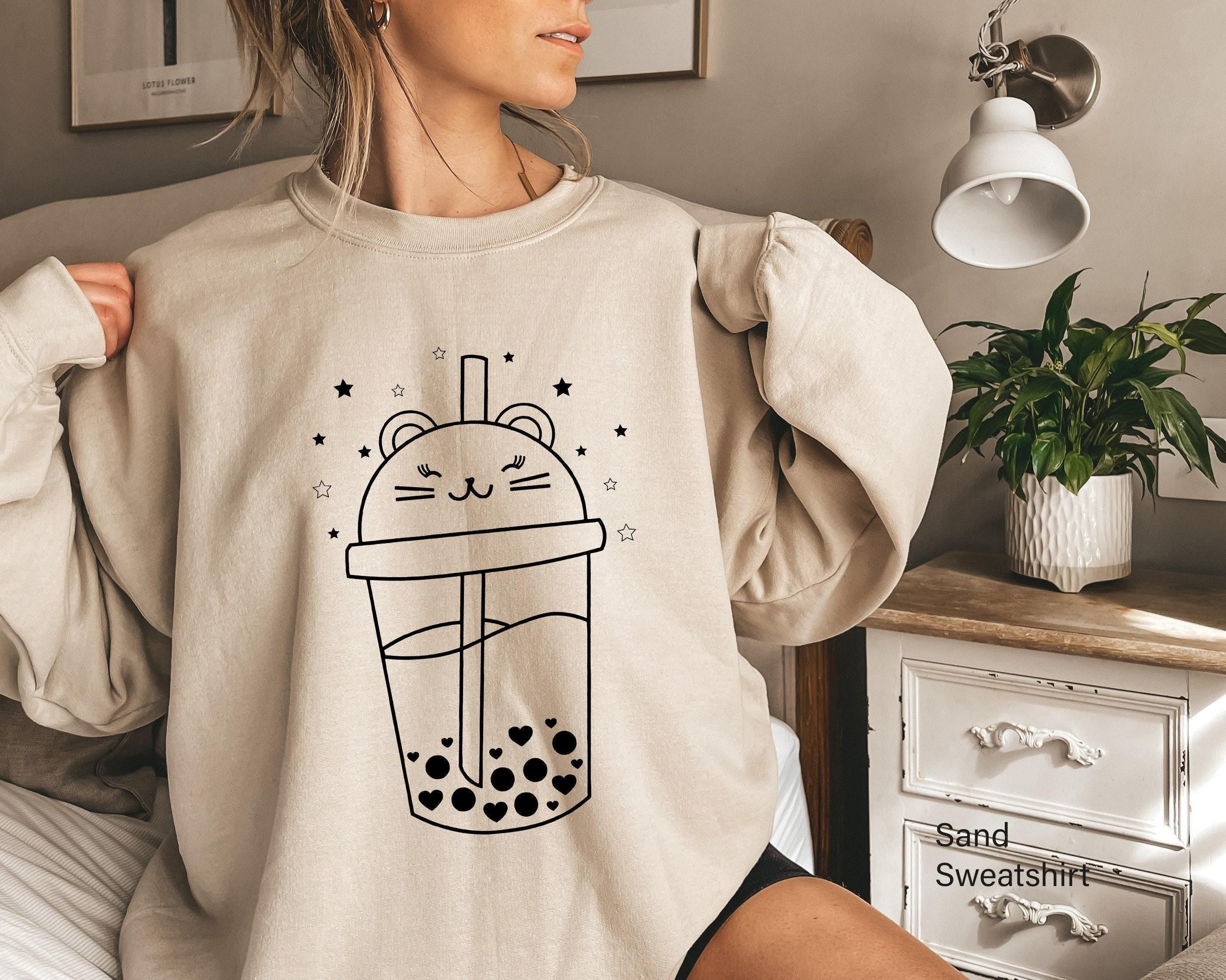 Boba Sweatshirt, Cat Boba Shirt, Koala Boba Hoodie, Bubble Tea Shirt, Kawaii Gift For Boba Lovers, K-Drama Tshirts, Tren