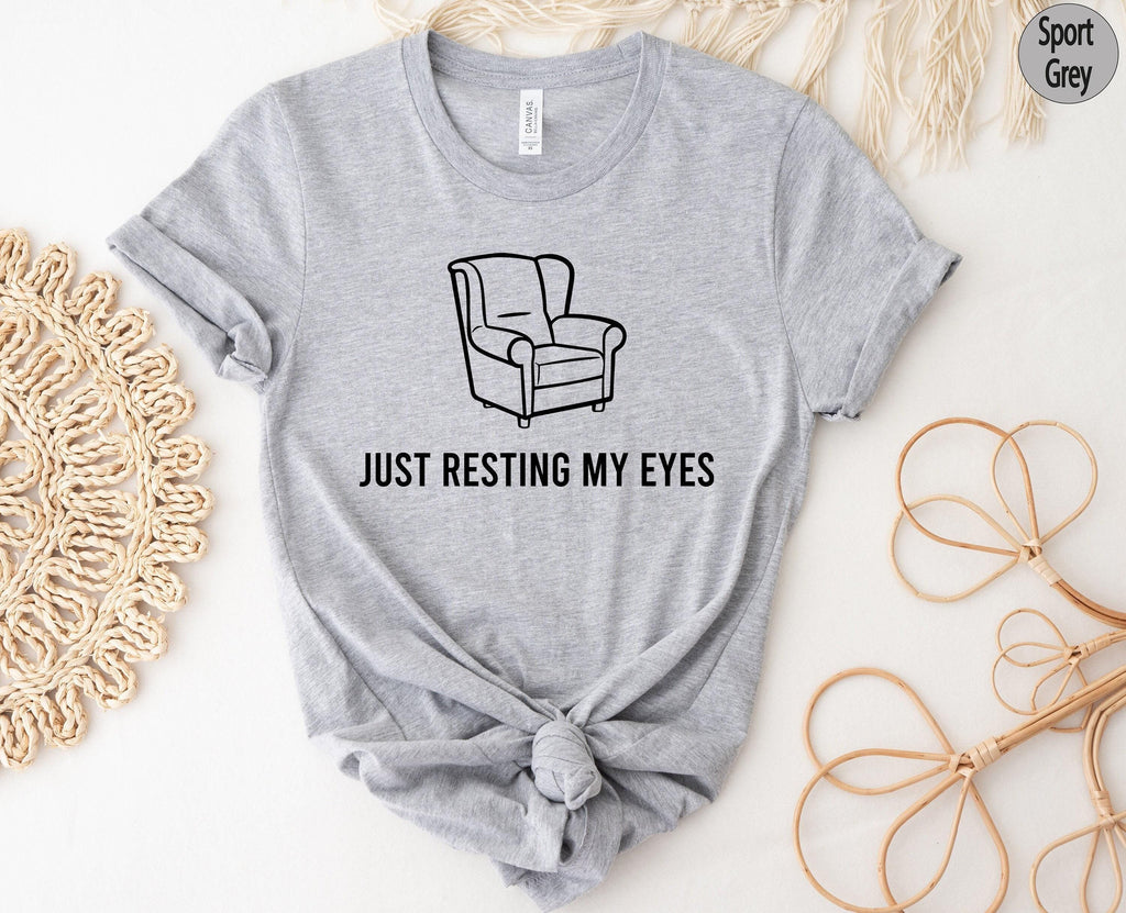 Just Resting My Eyes Shirt | Grandparent Gifts For Christmas, Funny Dad Gift, Gift From Daughter, Fathers Day Gifts, Funny Gifts For Men