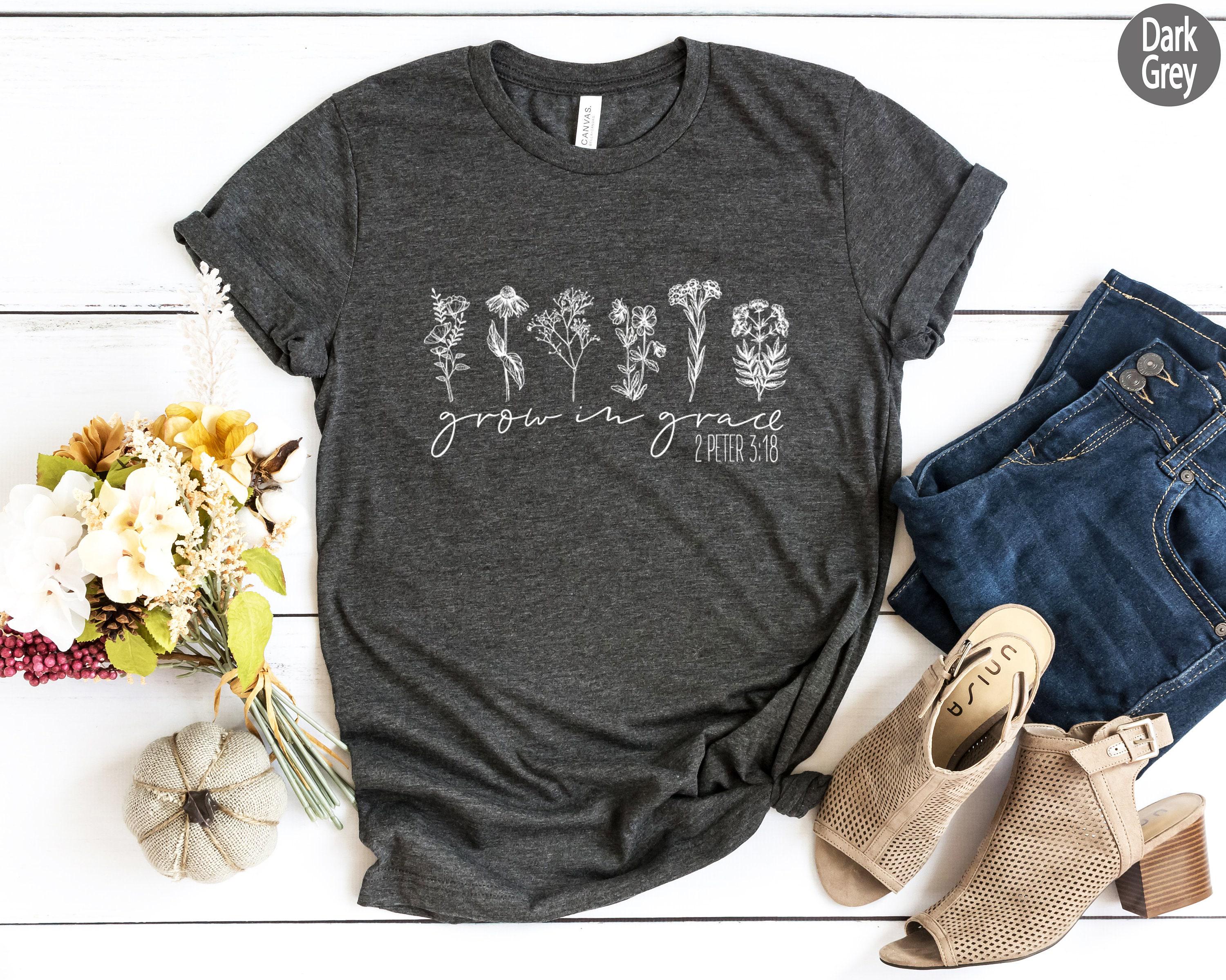 Grow In Grace Sweatshirt, Christian Sweatshirt, Bible Verse Shirt, Religious Gifts For Women, Faith Hoodie, Trendy Chris