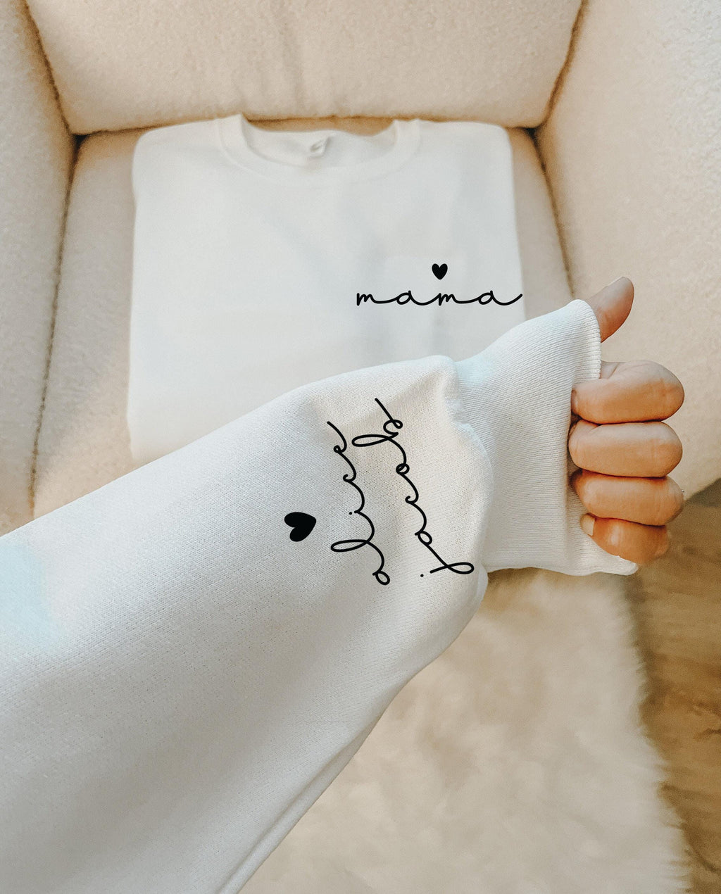 Custom Mom Shirt With Kids Name On Sleeve, Custom Mama Sweatshirt, Personalized Mother's Day Gifts, Customized Birthday Gifts For Mom,K