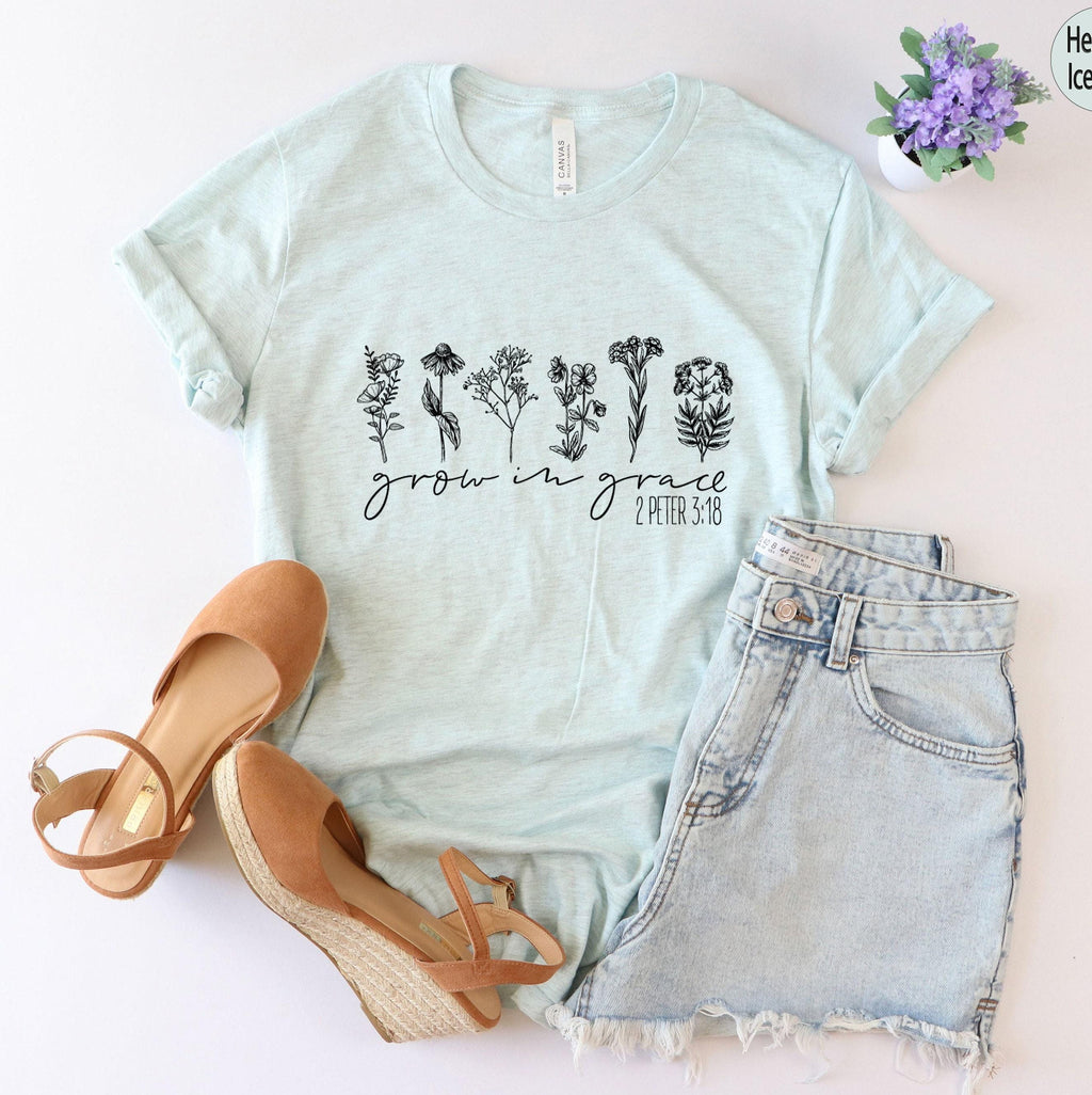 Grow In Grace Sweatshirt, Christian Sweatshirt, Bible Verse Shirt, Religious Gifts For Women, Faith Hoodie, Trendy Christian Gifts