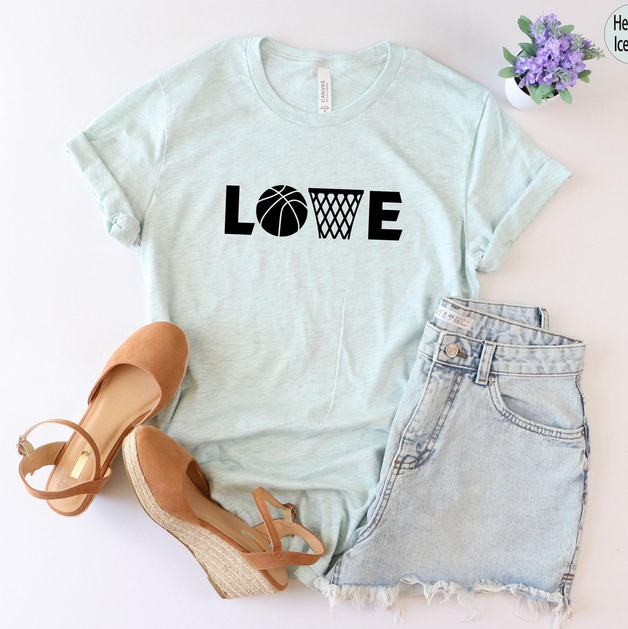 Cute Basketball Shirt, Basketball Player Shirt, Basketball Fan Shirt, Basketball Lover Gifts For Women, Trendy Game Day Shirt