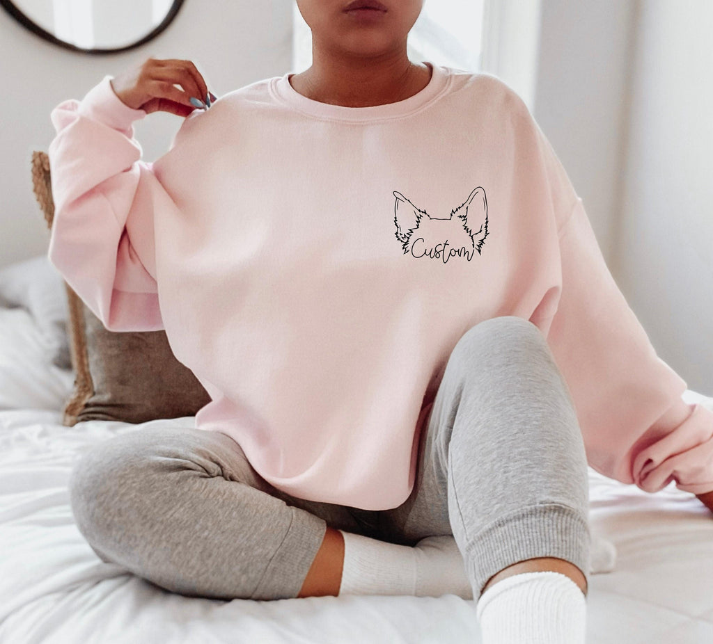 Custom Dog Name Sweatshirt, Custom Dog Mom Shirt, Personalized Dog Owner Shirt, Women's Dog Lover Gifts, Custom  Hoodie
