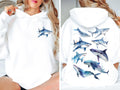 Aesthetic Sea Animals Hoodie, Clever Shark Sweatshirt For Shark Lover, Types Of Shark T-Shirts, Ocean Trip Shirt,, Trendy Shark Gifts