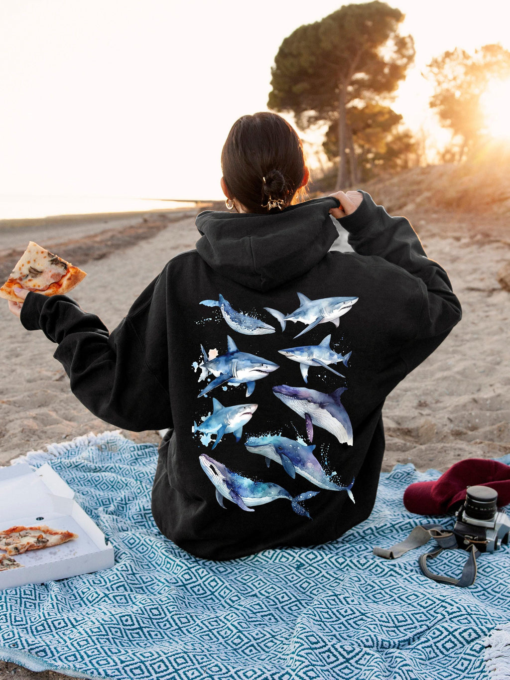 Aesthetic Sea Animals Hoodie, Clever Shark Sweatshirt For Shark Lover, Types Of Shark T-Shirts, Ocean Trip Shirt,, Trendy Shark Gifts