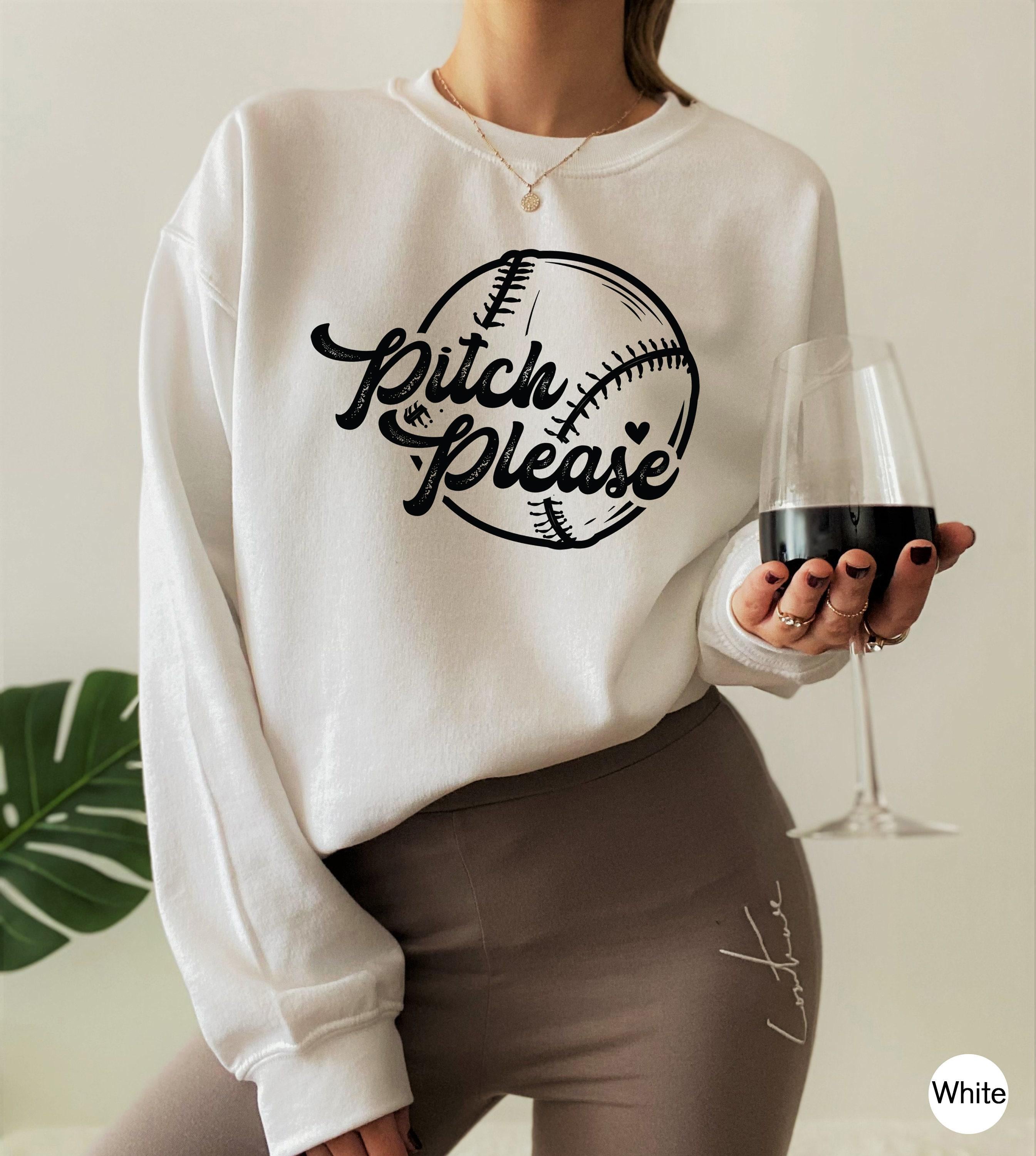 Women's Funny Baseball Sweatshirt, Pitch Please Shirt, Baseball Mom Shirt, Baseball Player Gifts, Baseball Team Hoodie, Coach Gifts