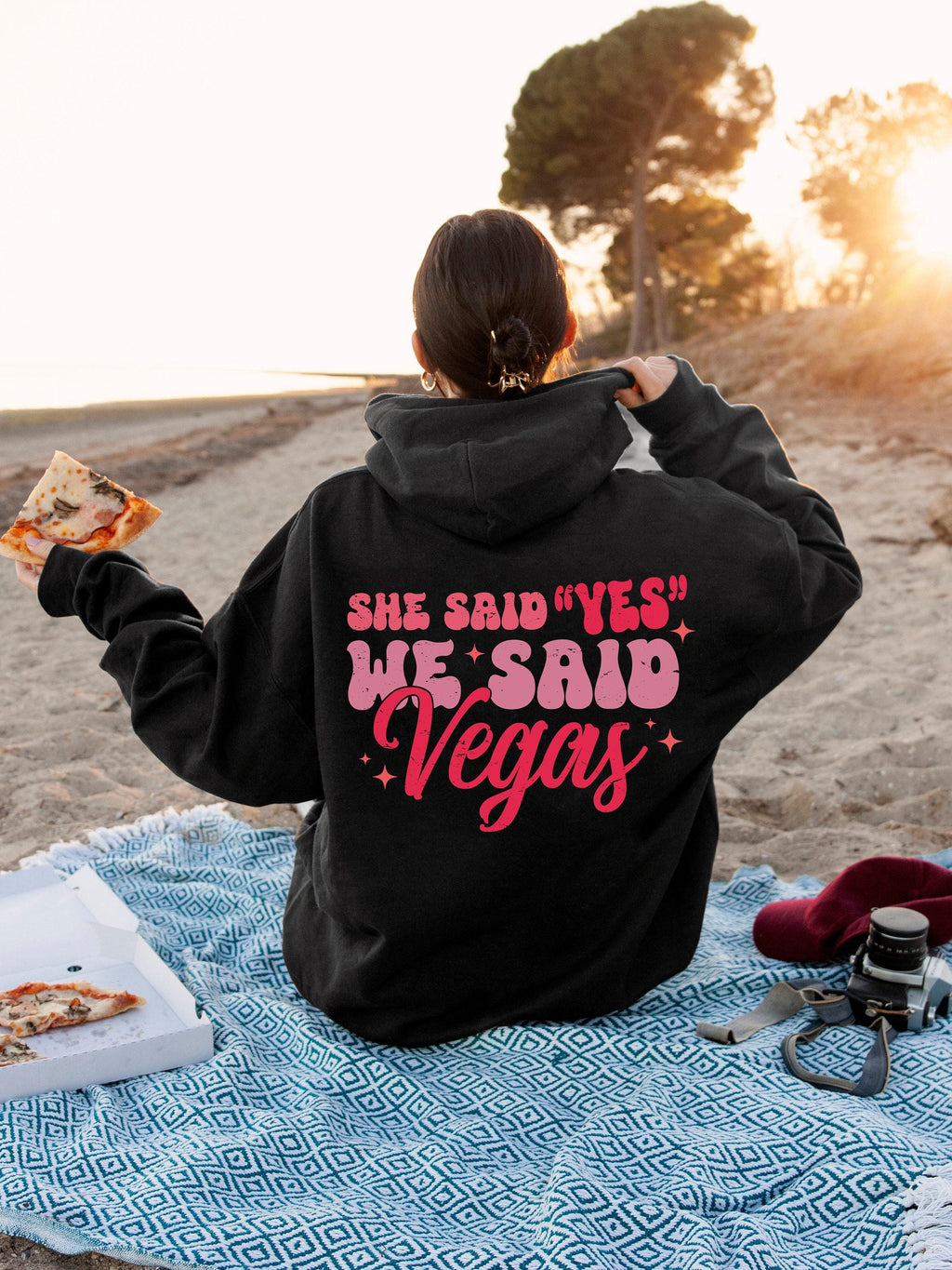 She Said Yes We Said Vegas Hoodie, Aesthetic Vegas Bachelorette Party Shirt, Matching Bach Party Sweatshirt, Retro Bridesmaid Gift