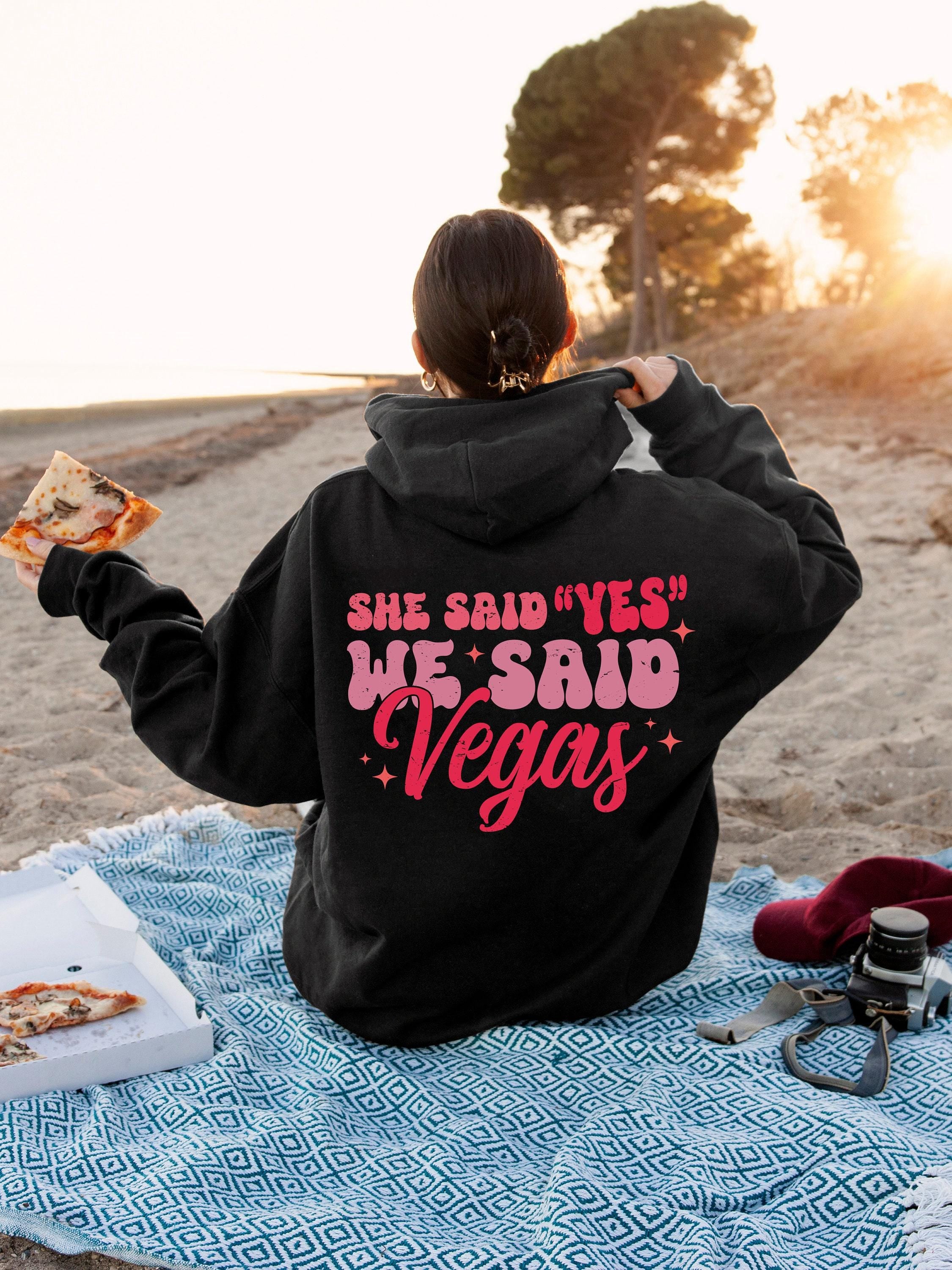 She Said Yes We Said Vegas Hoodie, Aesthetic Vegas Bachelorette Party Shirt, Matching Bach Party Sweatshirt, Retro Bridesmaid Gift