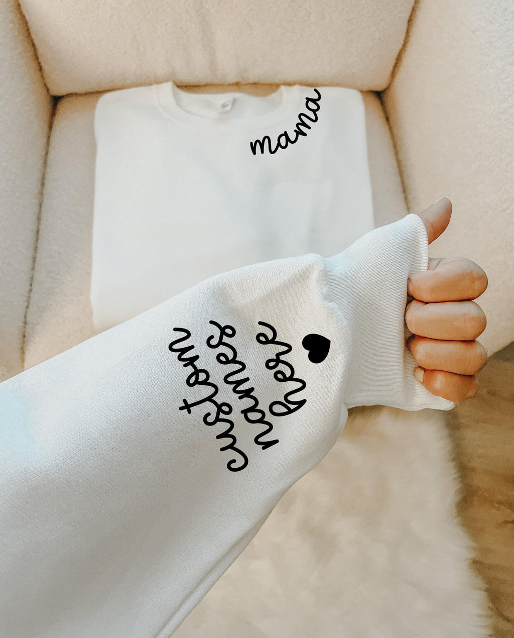 Custom Mom Shirt With Kids Name On Sleeve, Custom Mama Sweatshirt, Personalized Mother's Day Gifts, Customized Birthday Gifts For Mom,K
