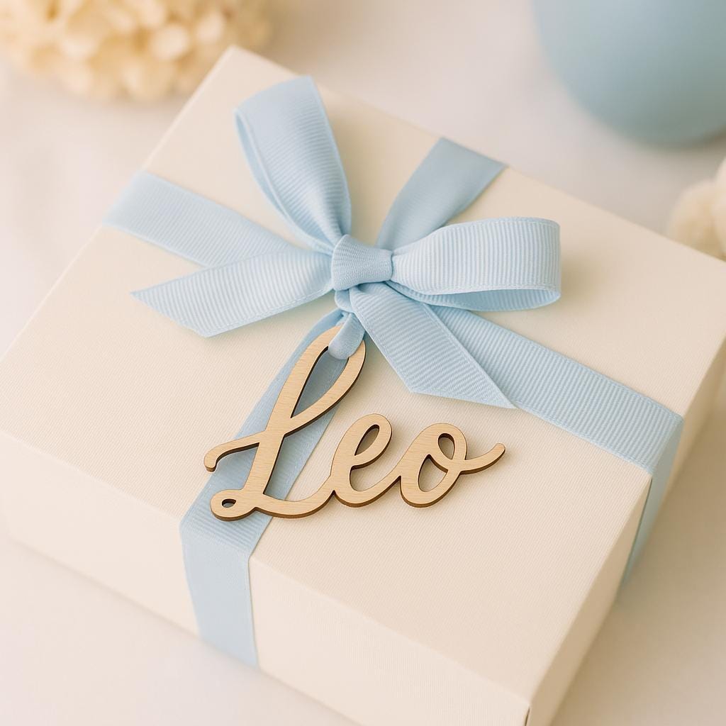 Custom Wood Name Tag, Elegant Wedding Place Card, Personalized Wooden Name Sign for Table Settings, Customized Special Dinner Name Sign,