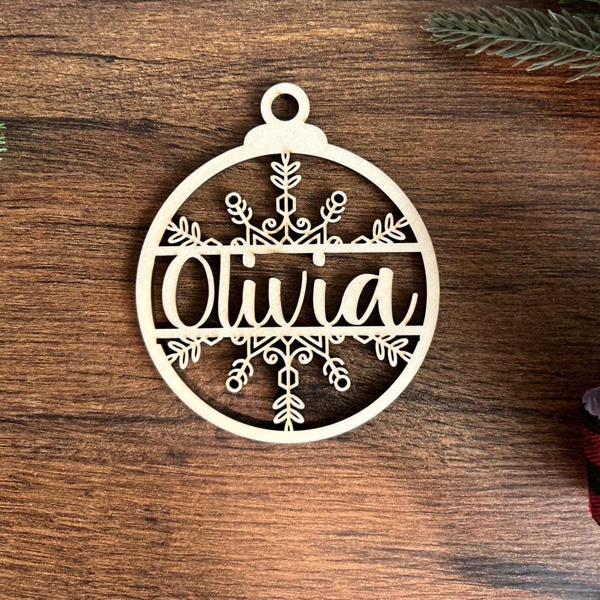 Personalized  Name Christmas Ornament, Custom Christmas Wood Ornament, Xmas  Décor, Family Christmas Ornament, Gift for Christmas
