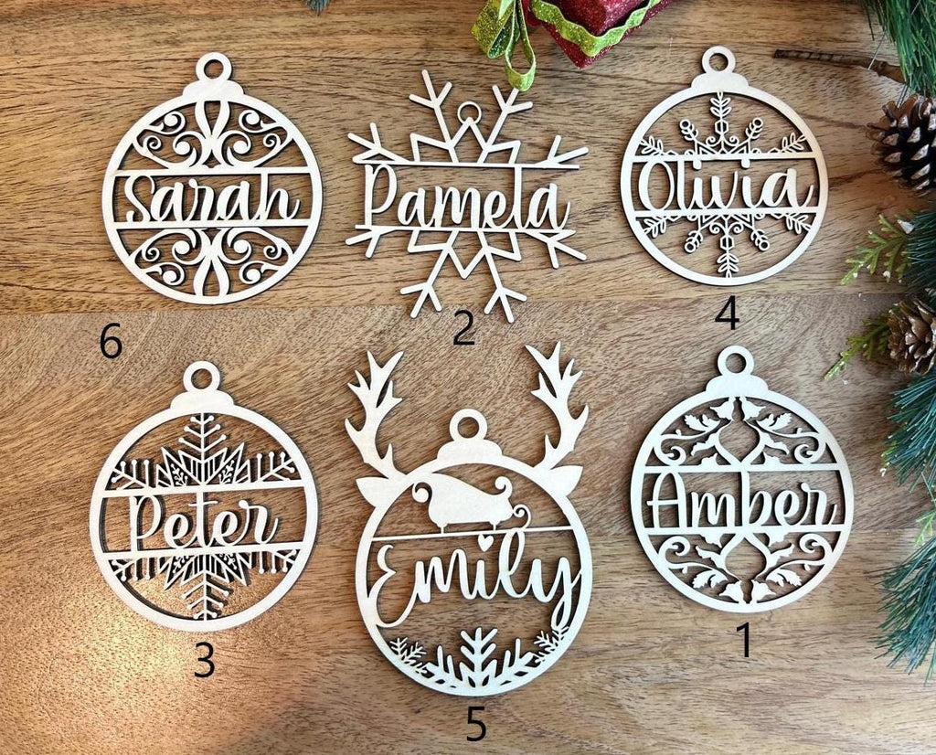 Personalized  Name Christmas Ornament, Custom Christmas Wood Ornament, Xmas  Décor, Family Christmas Ornament, Gift for Christmas