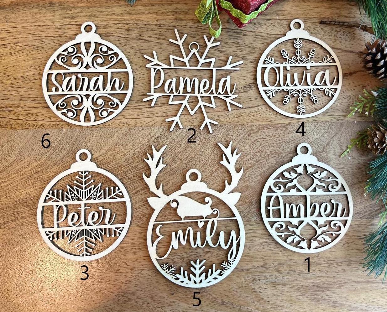 Personalized  Name Christmas Ornament, Custom Christmas Wood Ornament, Xmas  Décor, Family Christmas Ornament, Gift for Christmas