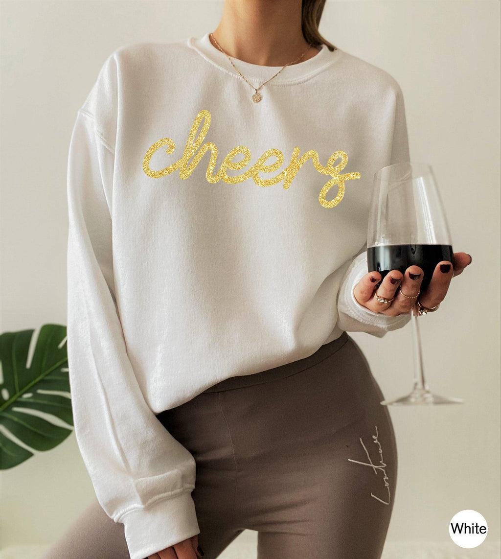 Cheers Sweatshirt, Girl's Party Shirt, Cute Drinking Shirt, Women's Party Hoodie, Matching Bachelorette Party Tee, Boy's Night Tshirt