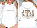 Jesus is King Hoodie, Bible Verse Sweatshirt For Women, Church Group T-Shirt, Aesthetic Christianity Gift, Church Apparel Shirt