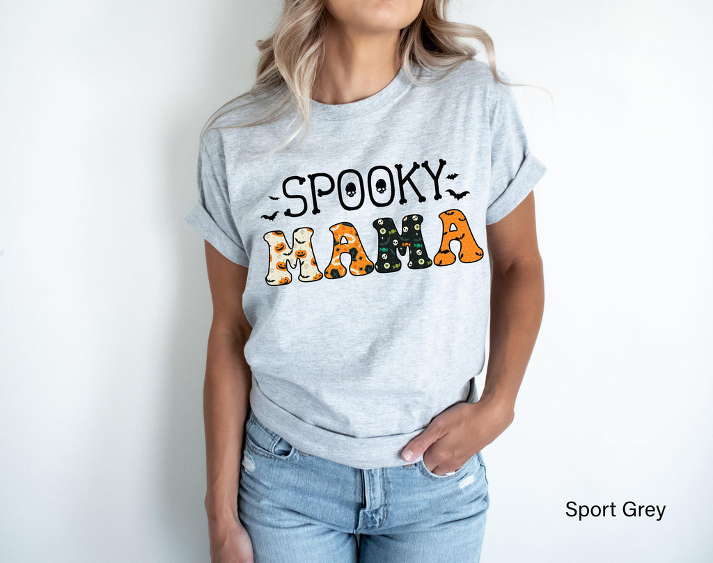 Spooky Mama Sweatshirt, Funny Halloween Shirt For Mom, Fall Shirt For Mom, Spooky Season Shirt,  Tshirt, Halloween Gifts For Mom