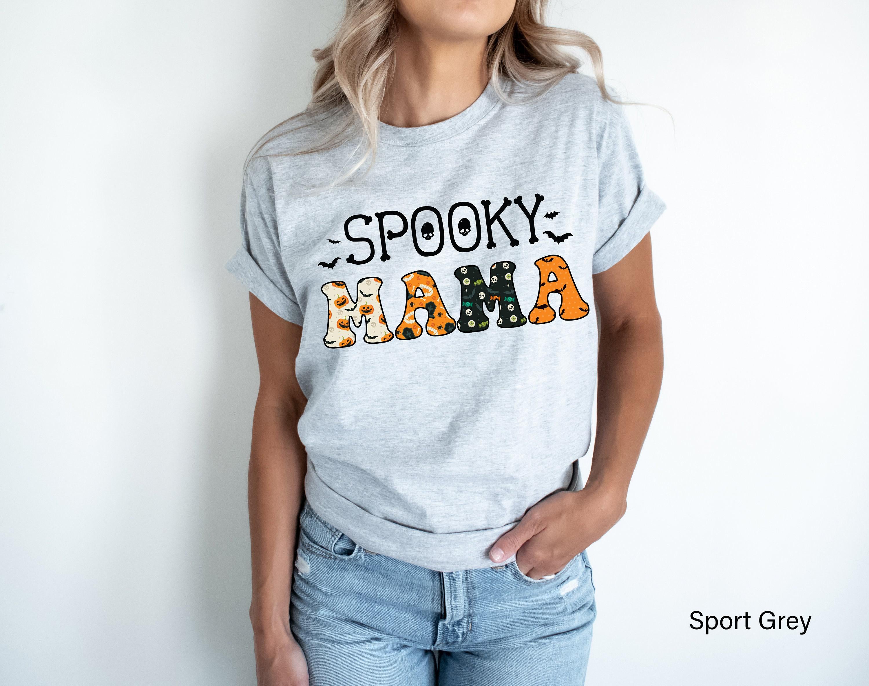 Spooky Mama Sweatshirt, Funny Halloween Shirt For Mom, Fall Shirt For Mom, Spooky Season Shirt,  Tshirt, Halloween Gifts For Mom