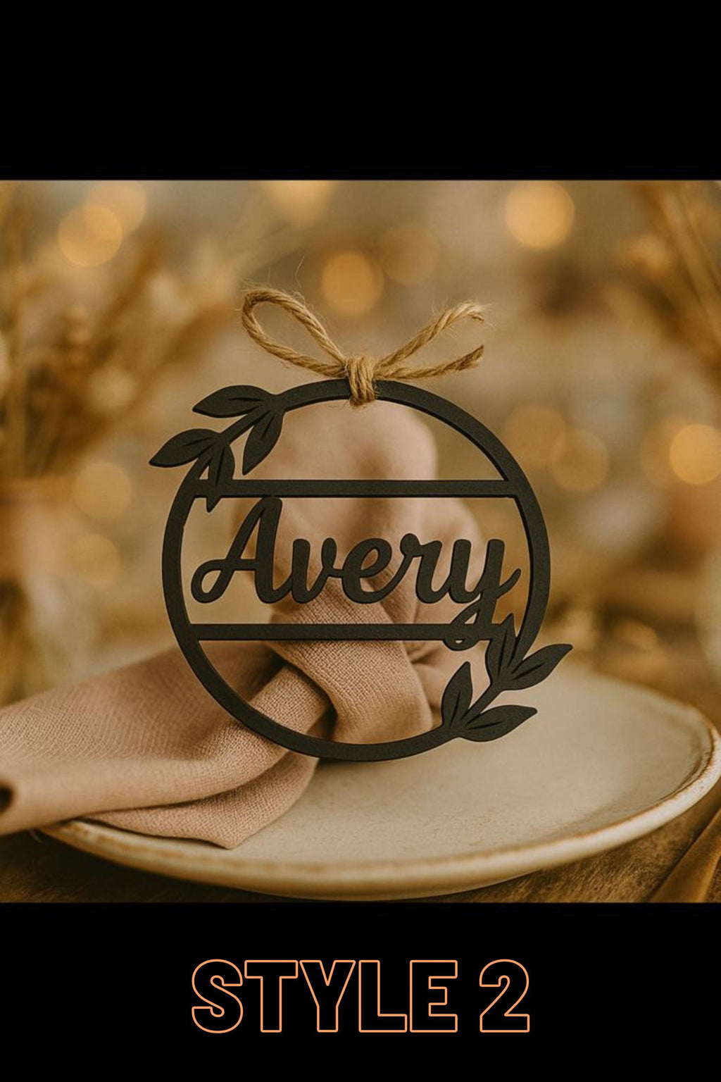 Custom Wood Name Tag, Elegant Wedding Place Card, Personalized Wooden Name Sign for Table Settings, Custom Special Dinner Name Sign